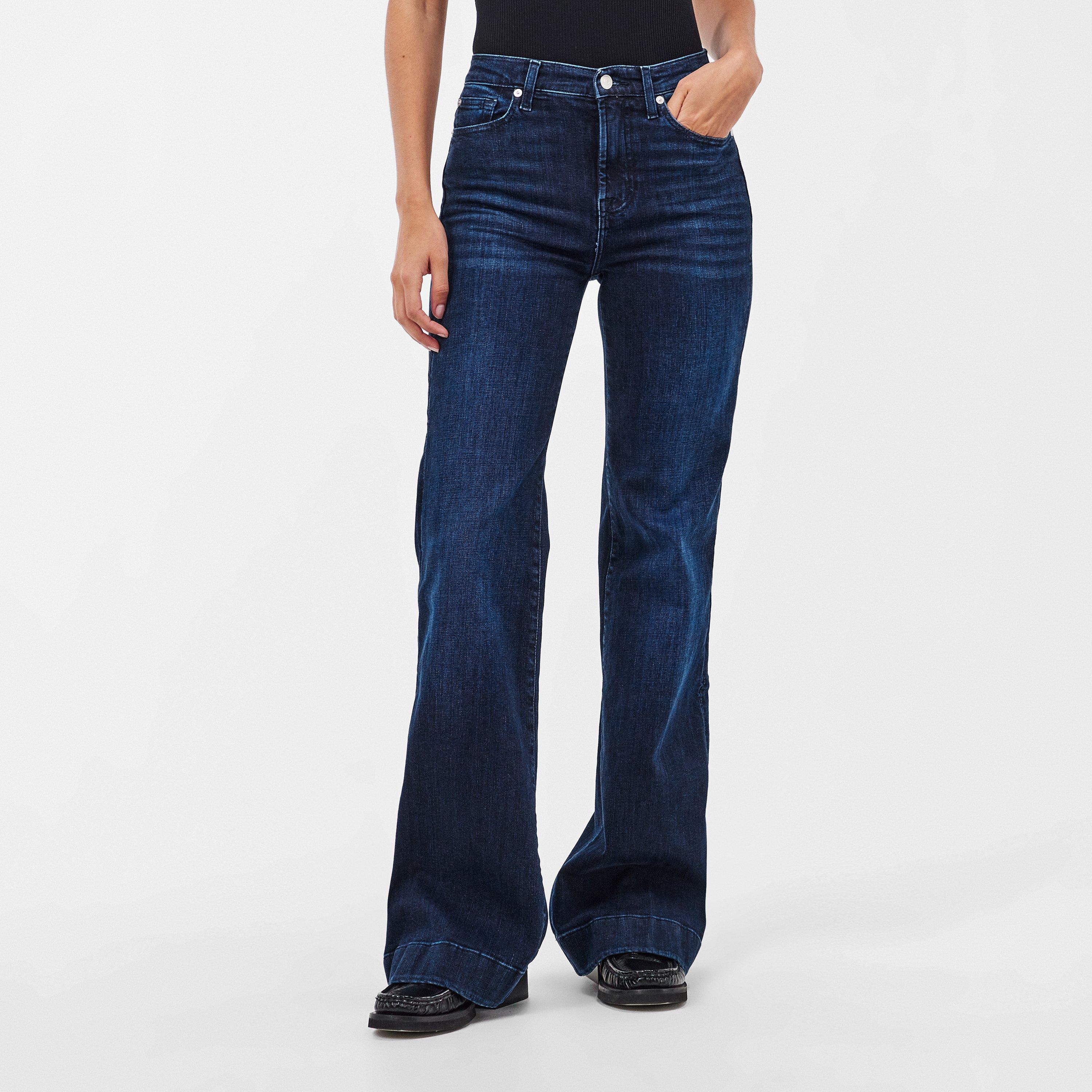 Dark Blue - 7 For All Mankind - Women's Modern Dojo Bootcut Jeans - 3
