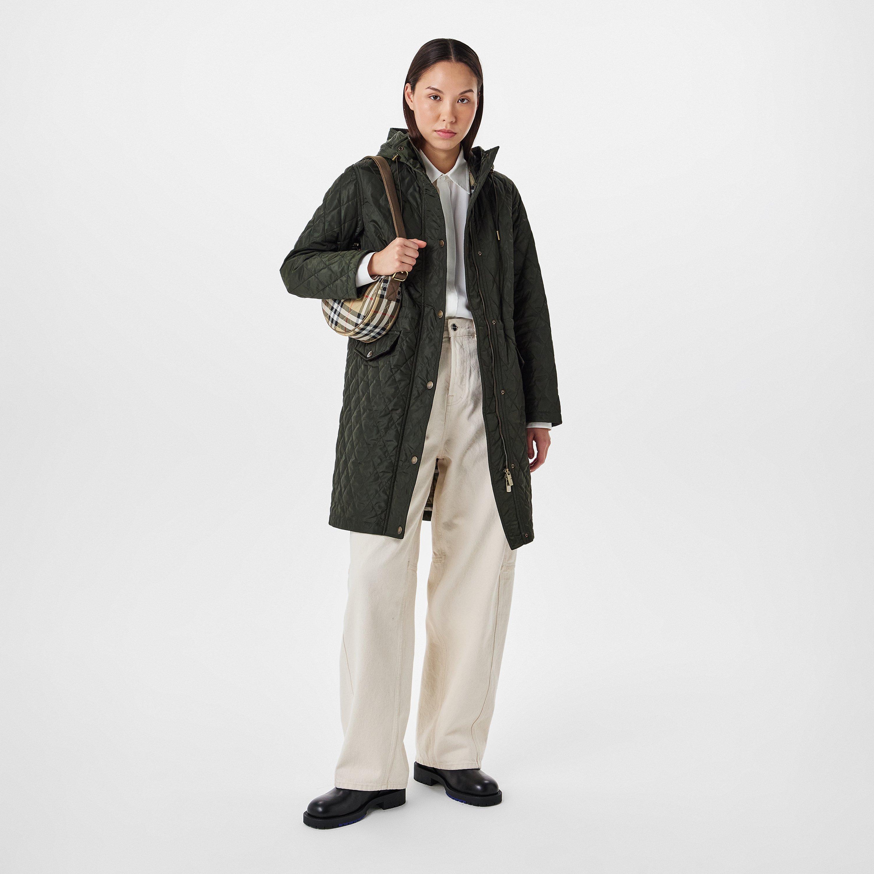 Shale - Burberry - Women's Hillgate Quilted Cropped Short Puffer Jacket - 6