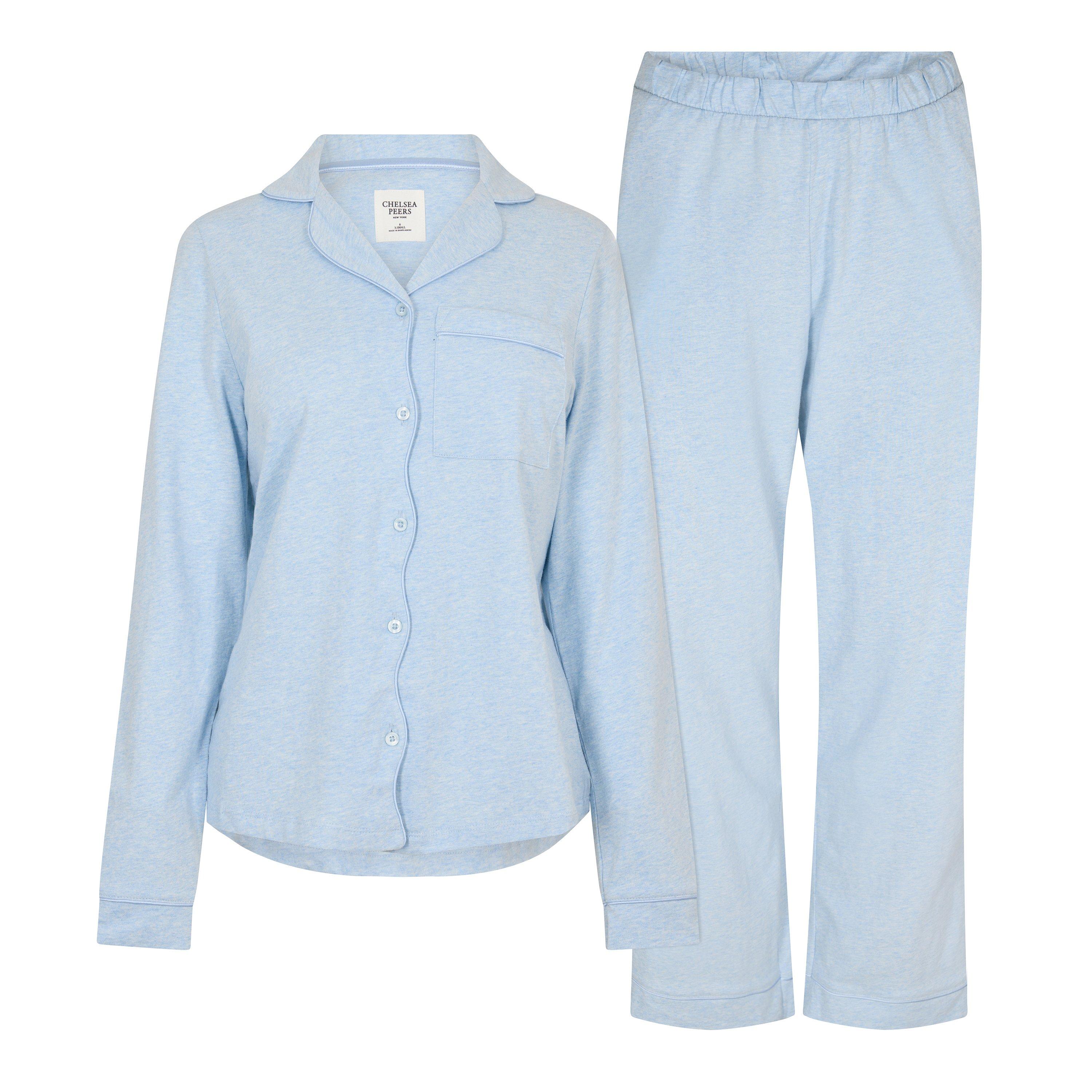 Chelsea Peers Women's Cotton Long Sleeve Pyjama Set - Plain - 10 (S)