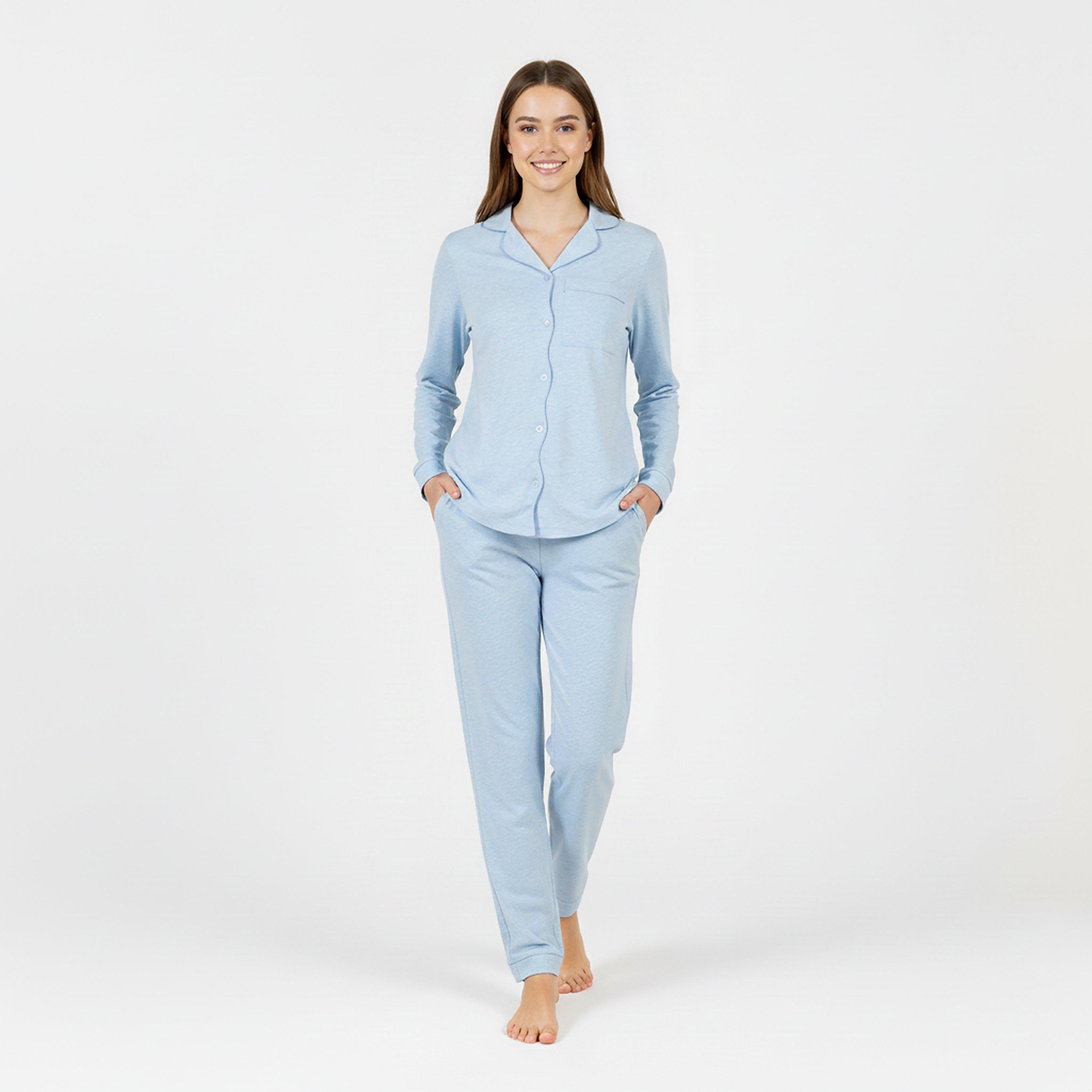Plain - Chelsea Peers - Women's Cotton Long Sleeve Pyjama Set - 5