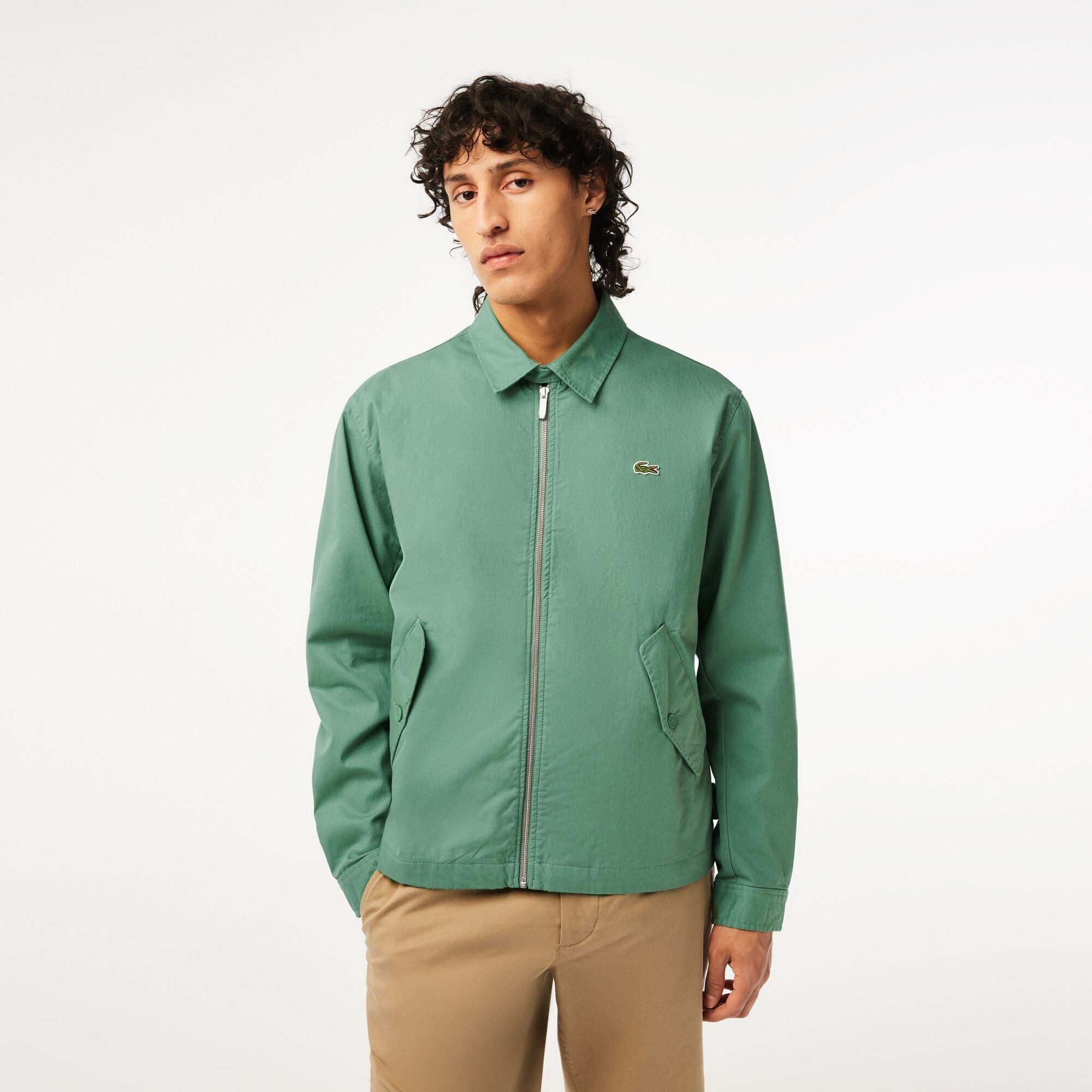Lacoste Men's Gabardine Zipped Bomber Jacket - Ash Tree - XS