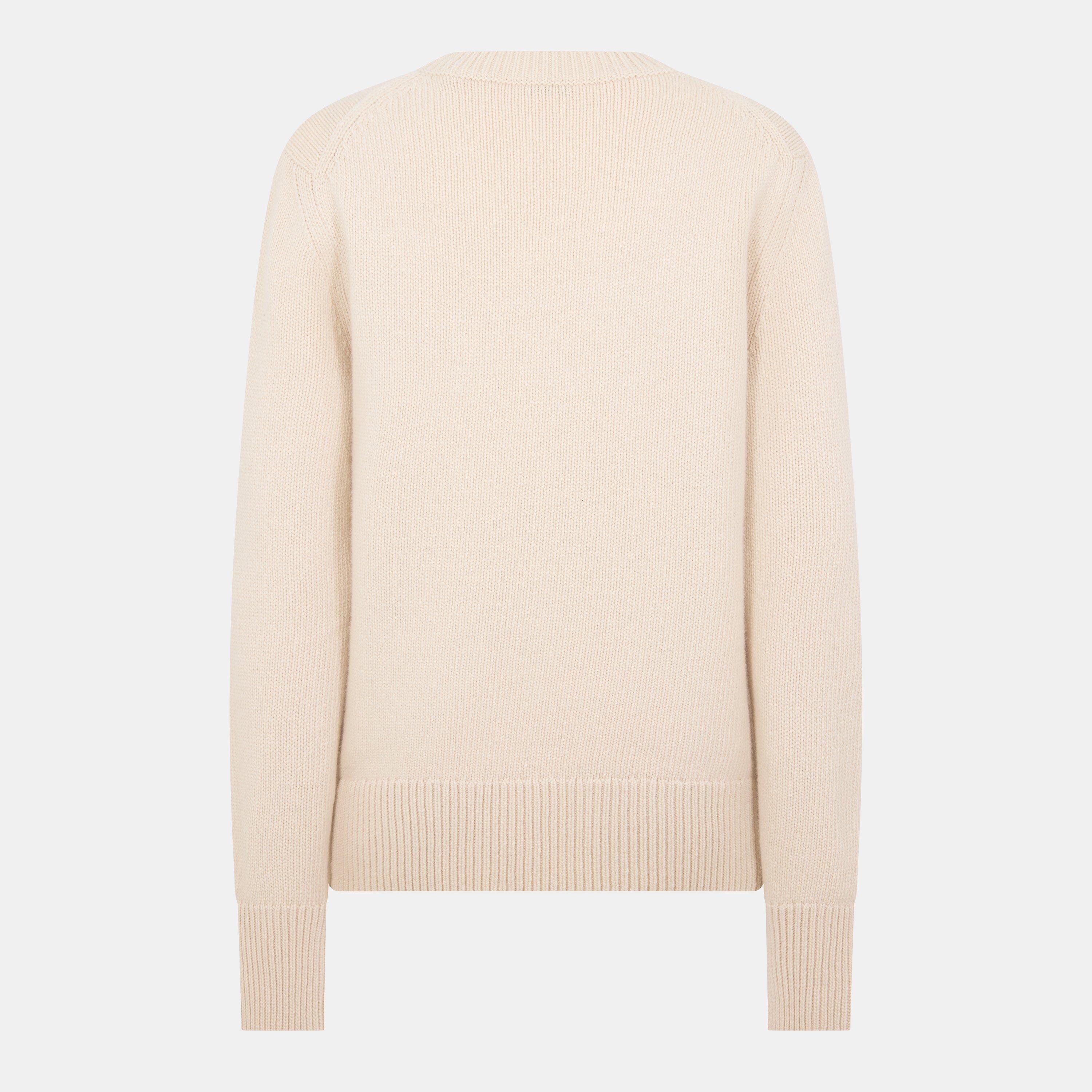 Nutmeg/Flax - Burberry - Women's Burb Crew Neck Jumper - 2