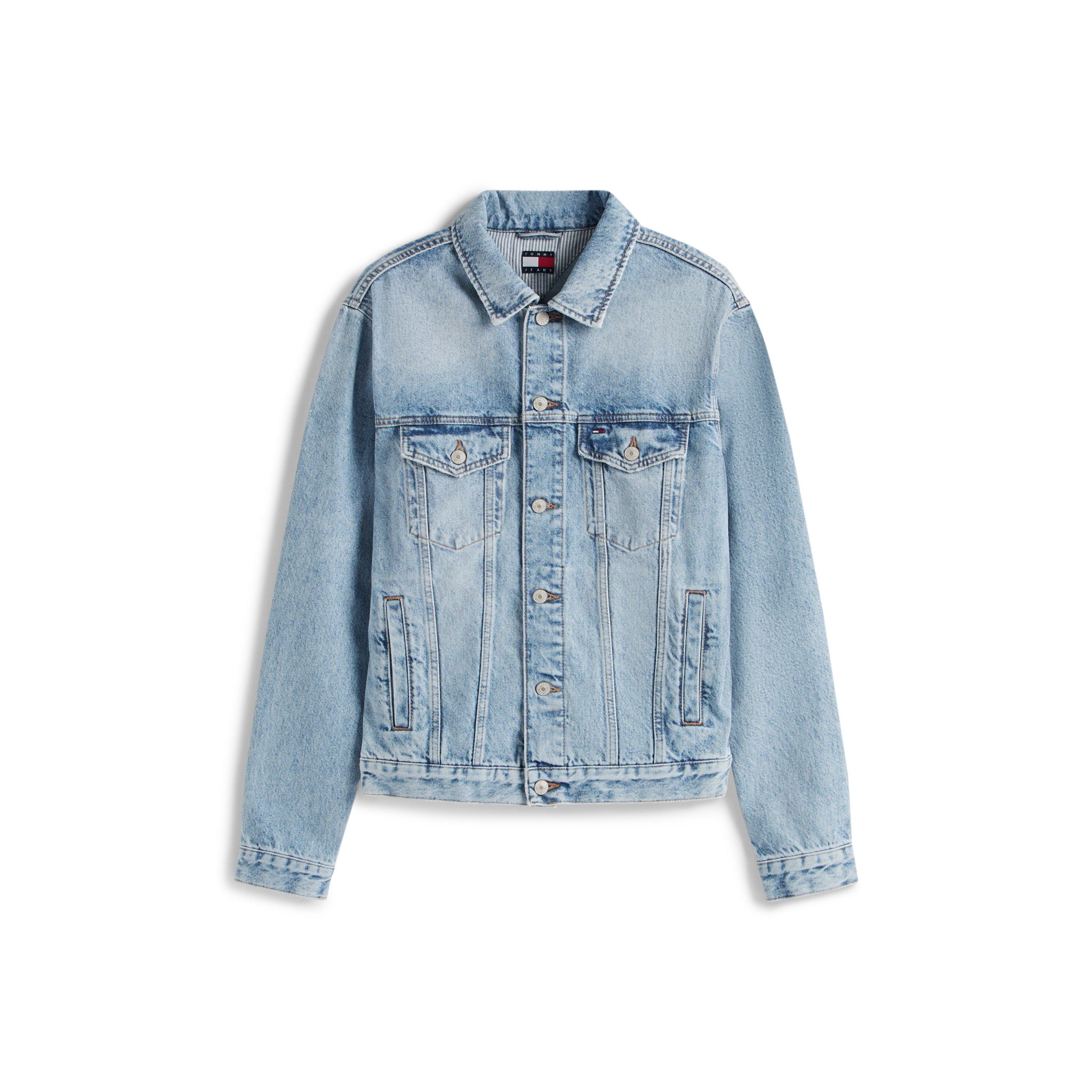 Blue - Tommy Jeans - Men's Flag Structured Denim Jacket - 1