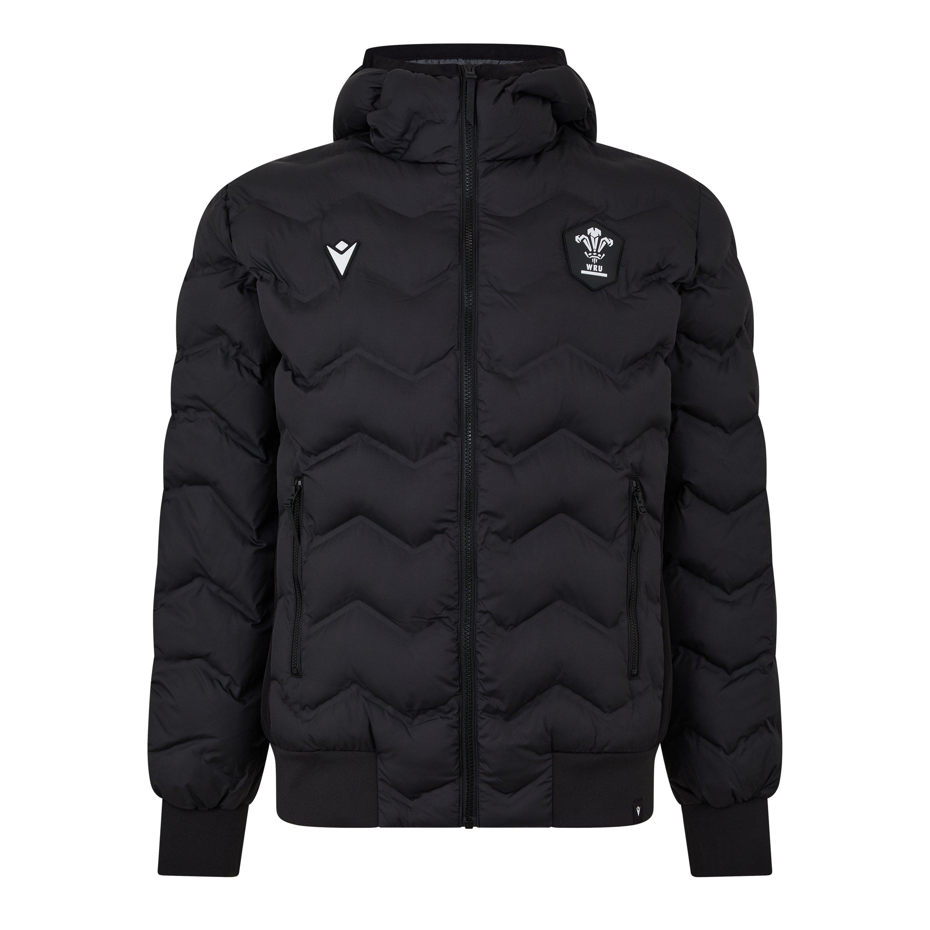 Negro - Macron - Men's Wales Rugby Anthem Zip Hoodie - 1