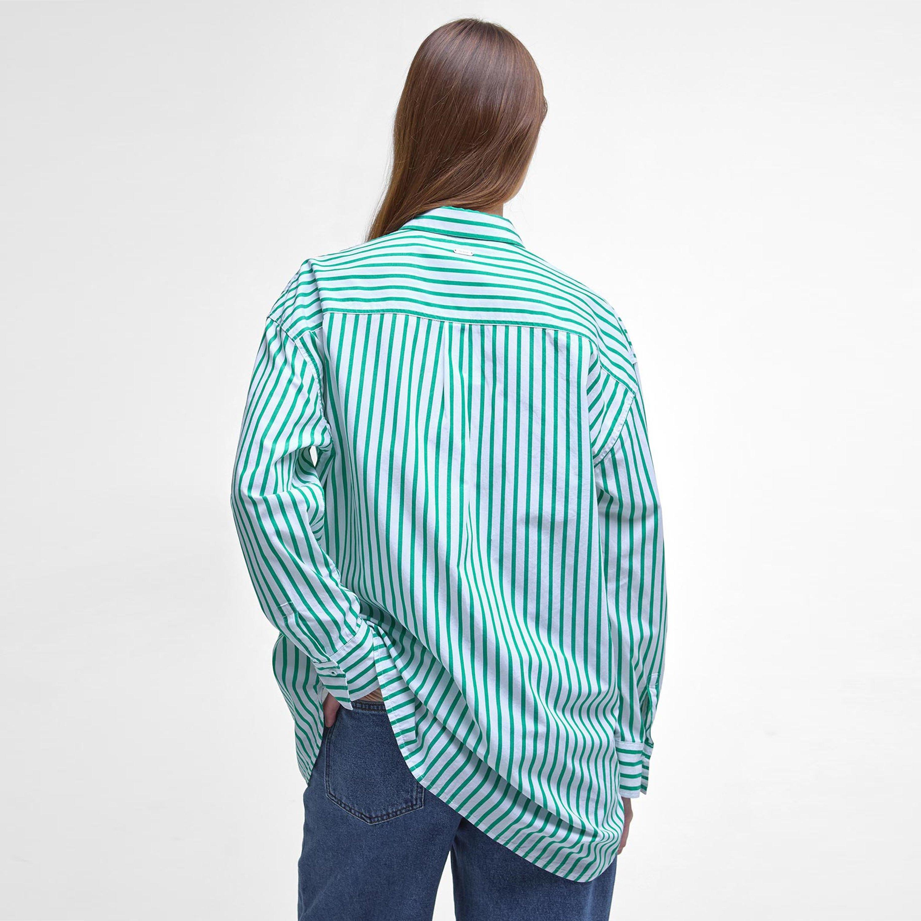White/Green - Barbour - Women's B.Li Nicola Long-Sleeve Patterned Shirt - 3