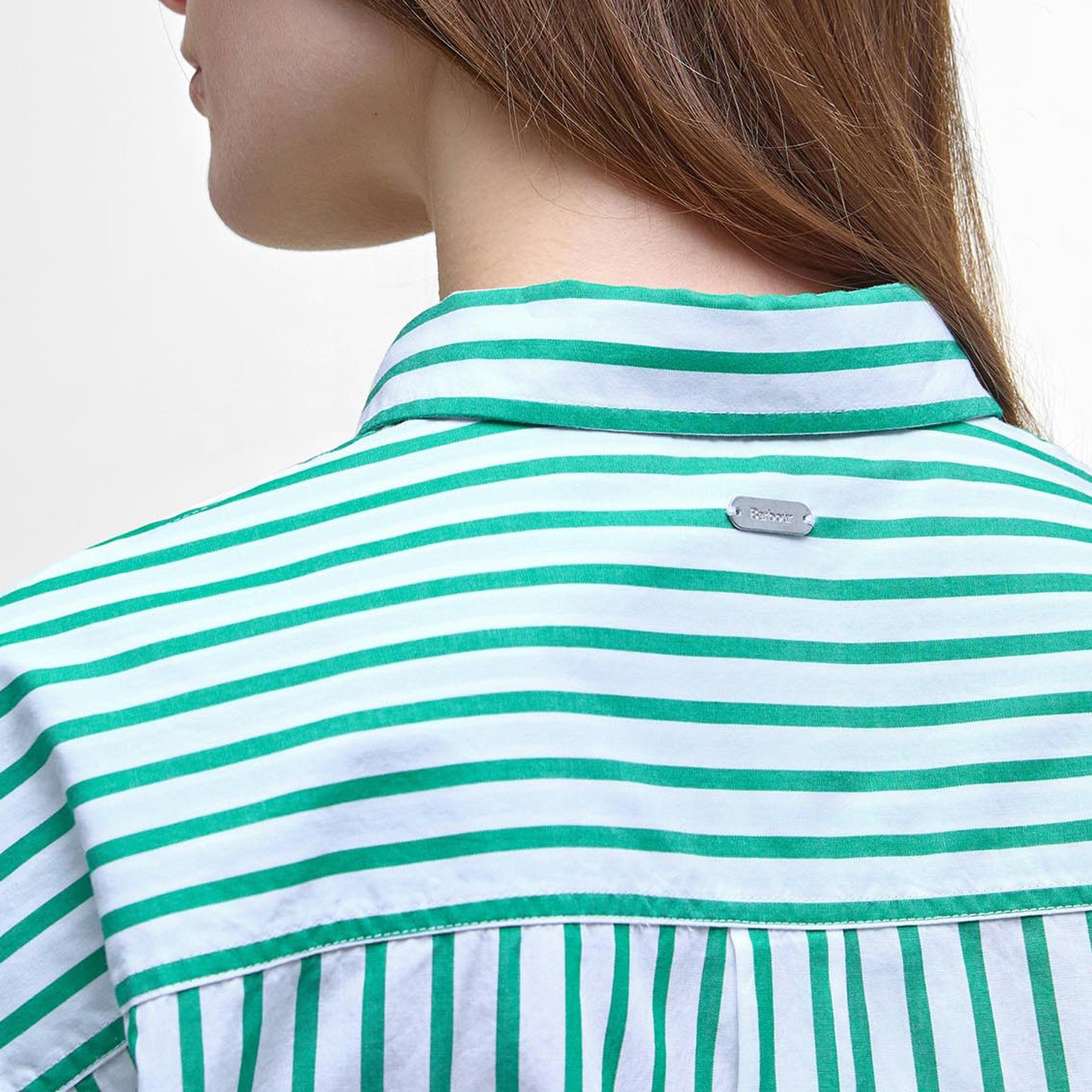 White/Green - Barbour - Women's B.Li Nicola Long-Sleeve Patterned Shirt - 4