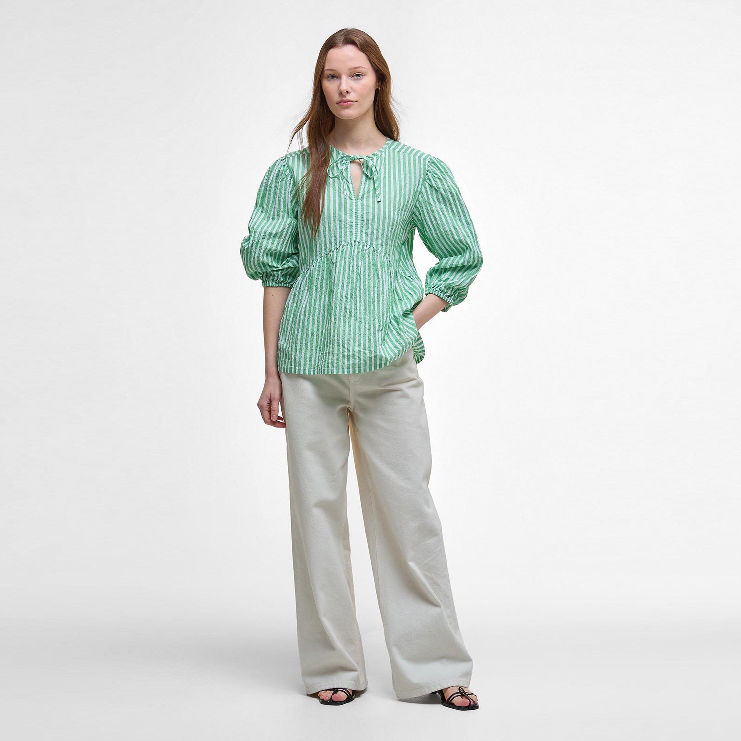 Kelly Green - Barbour - Women's Daison Peplum Top - 5