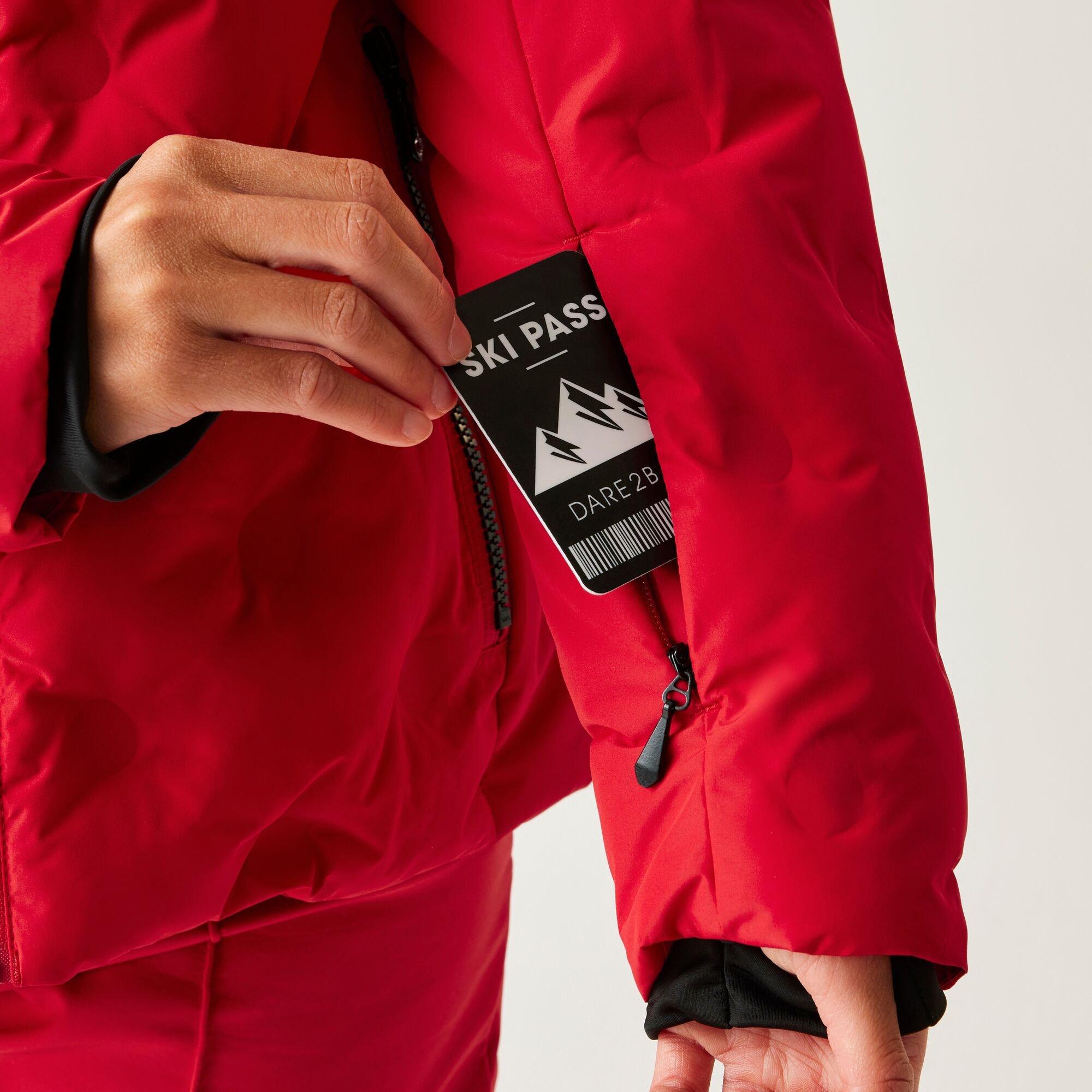 True Red - Dare 2b - Women's Enfold Heat-Sealed Detachable Hood Insulated Waterproof Jacket - 8