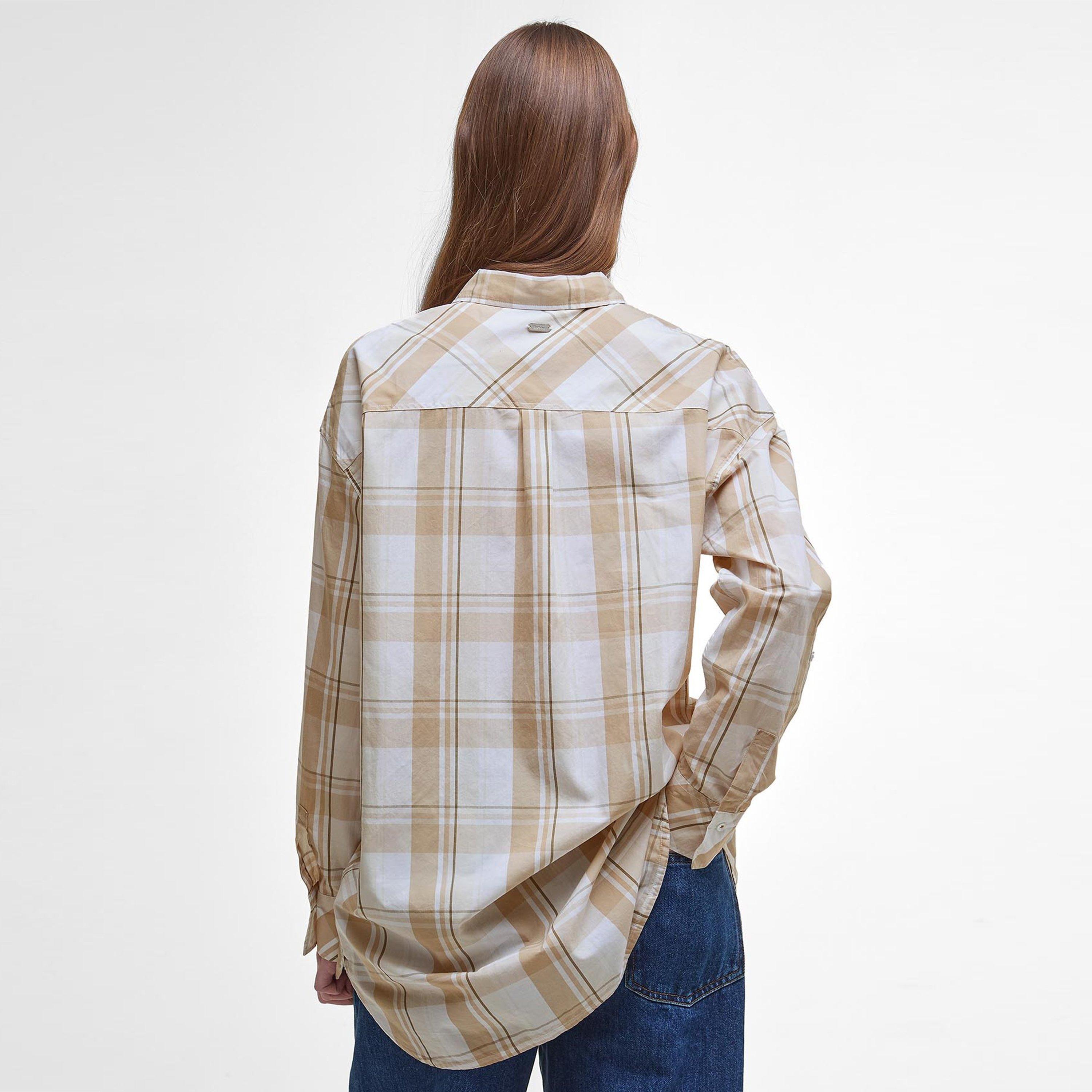 Light Sand - Barbour - Women's Nicola Long-Sleeve Patterned Shirt - 3