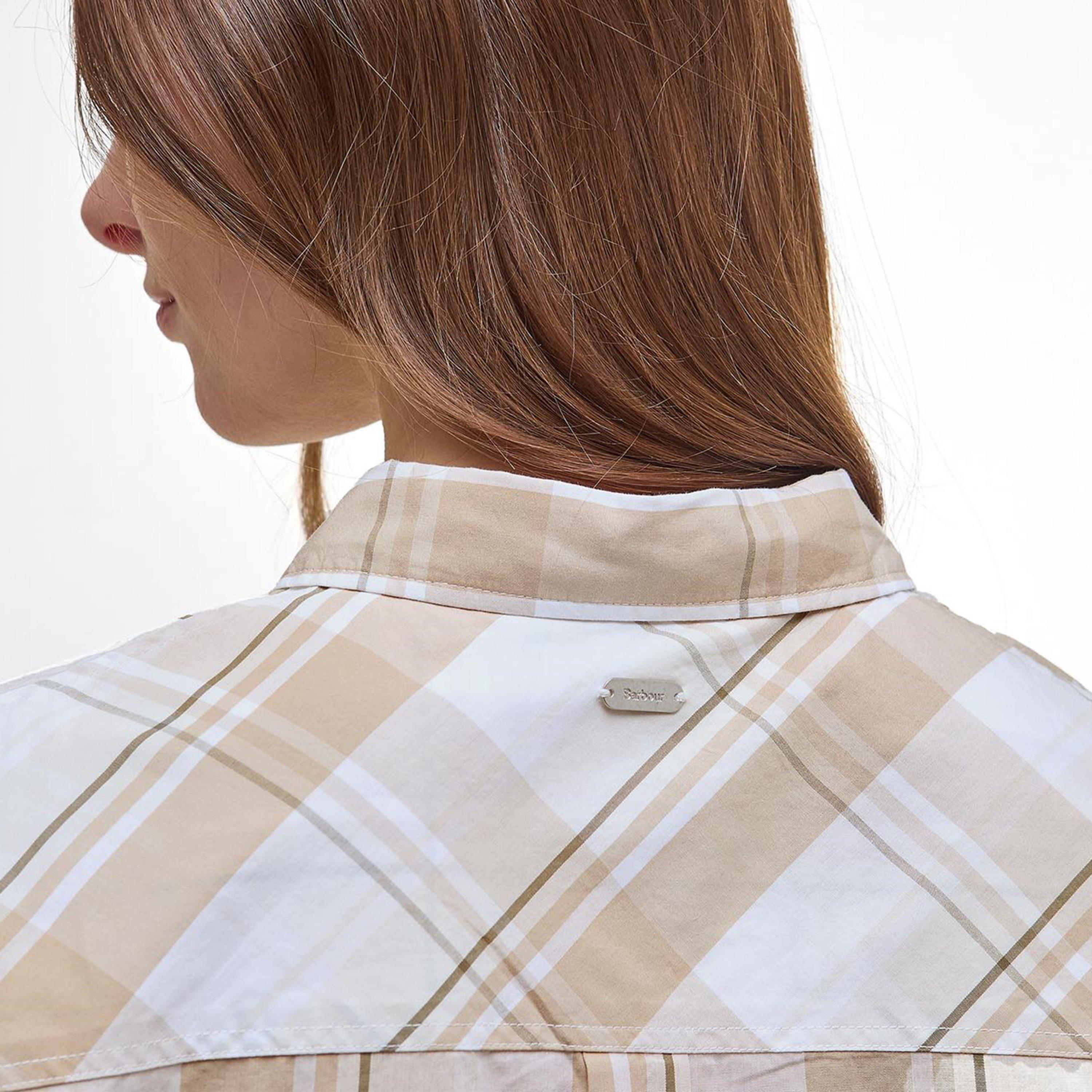 Light Sand - Barbour - Women's Nicola Long-Sleeve Patterned Shirt - 4