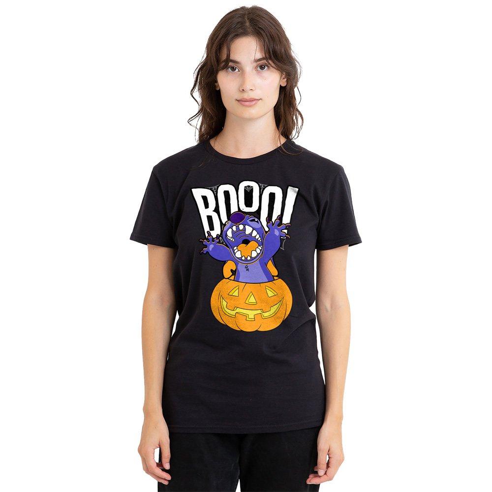 Black - Disney - Lilo Stitch Laughing Pumpkin T-Shirt Black - 1
