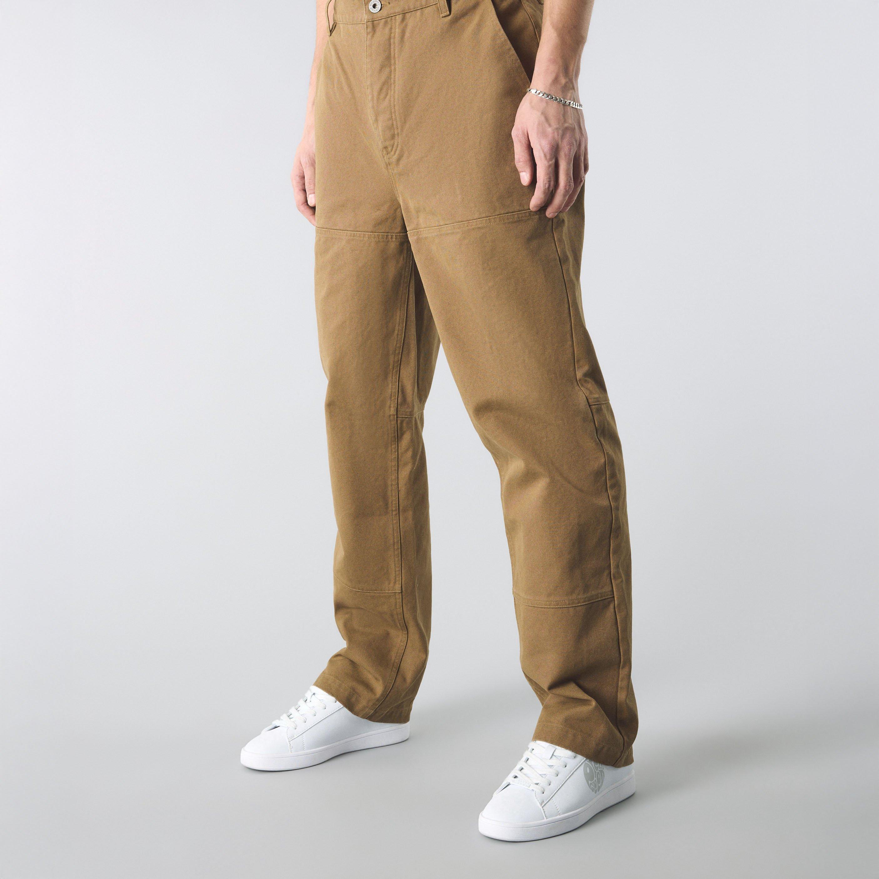 Brown - Pretty Green - Men's Brentwood Carpenter Wide Leg Jeans - 2