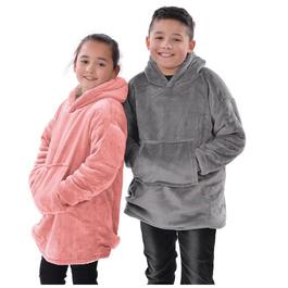 Country Club Kids Hoodie Oversized Cosy Reversible Pink Sherpa