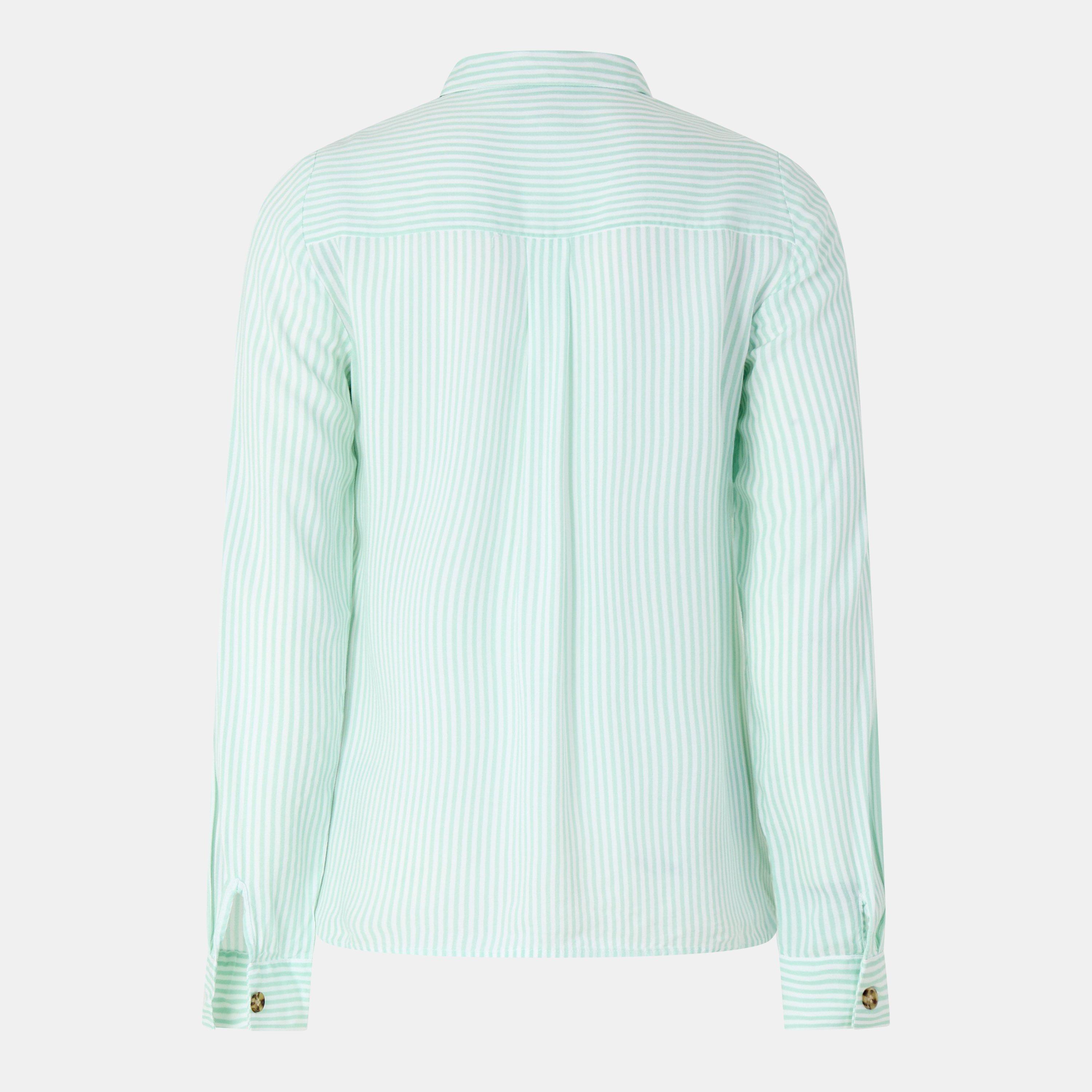 Silt Green - Vero Moda - VM Bumpy Long-Sleeve Patterned Shirt - 2