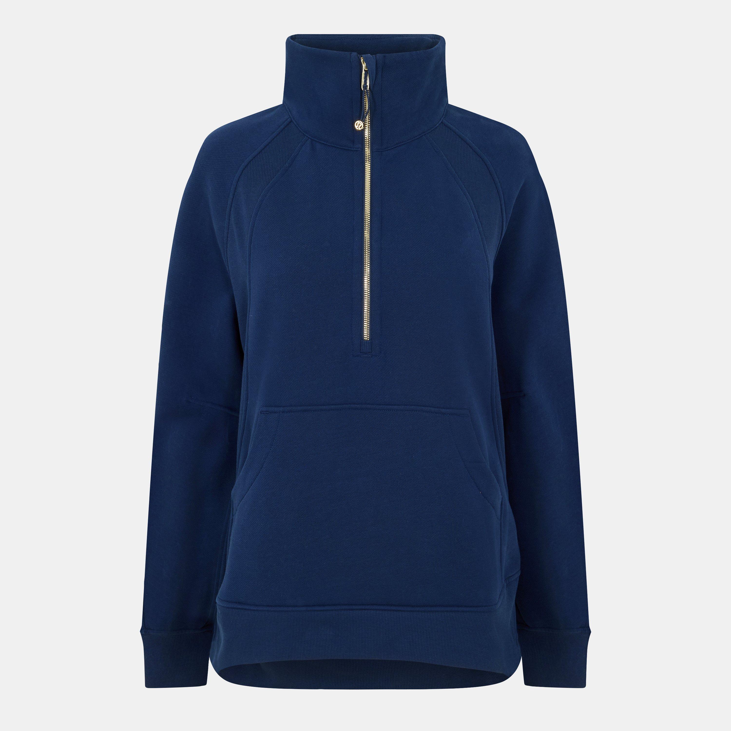 Club Blue/Gold - Lululemon - Women's Scuba Funnel 1/4 Zip Fleece - 1