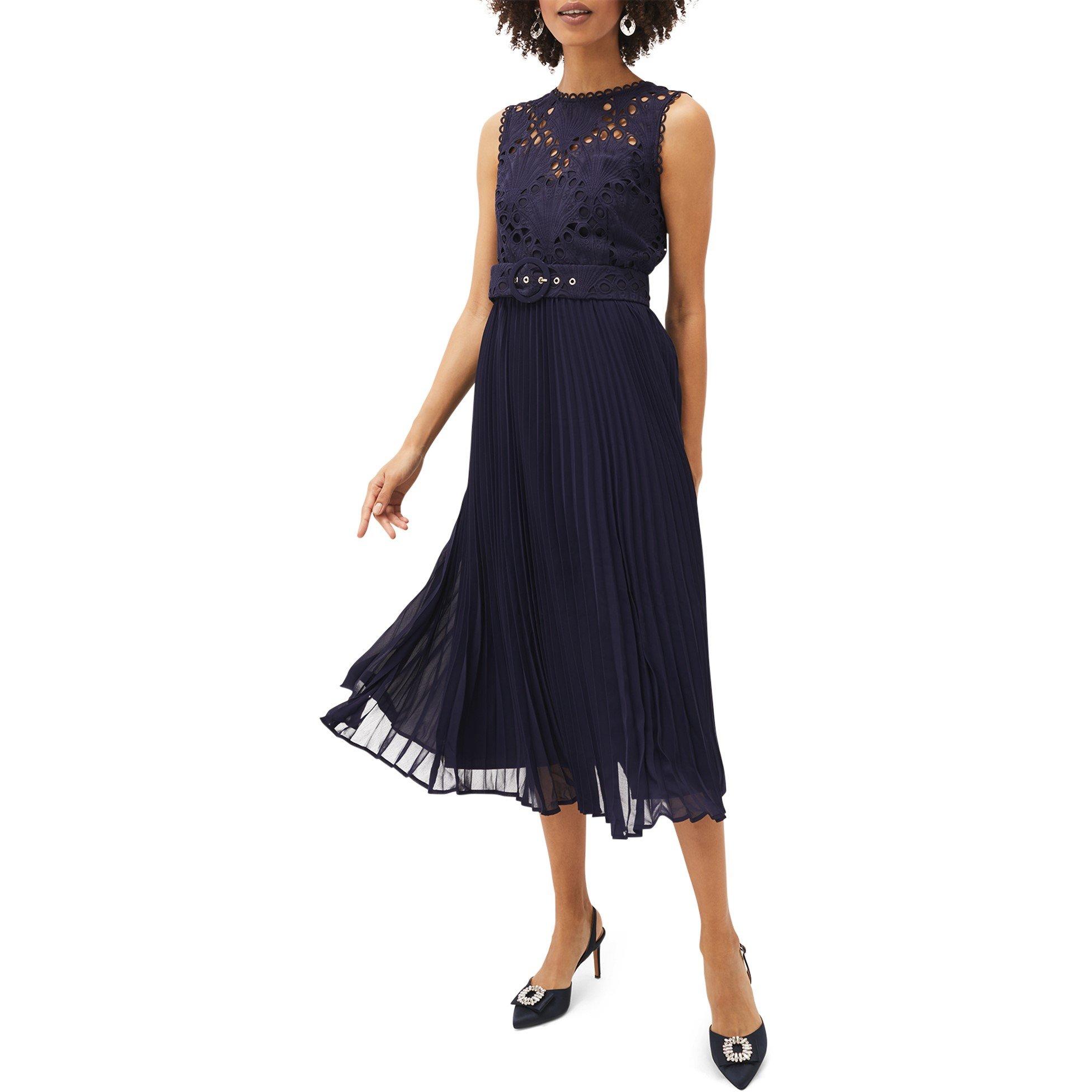 Phase Eight Amora Lace Bodice Pleated Dress Party Dresses