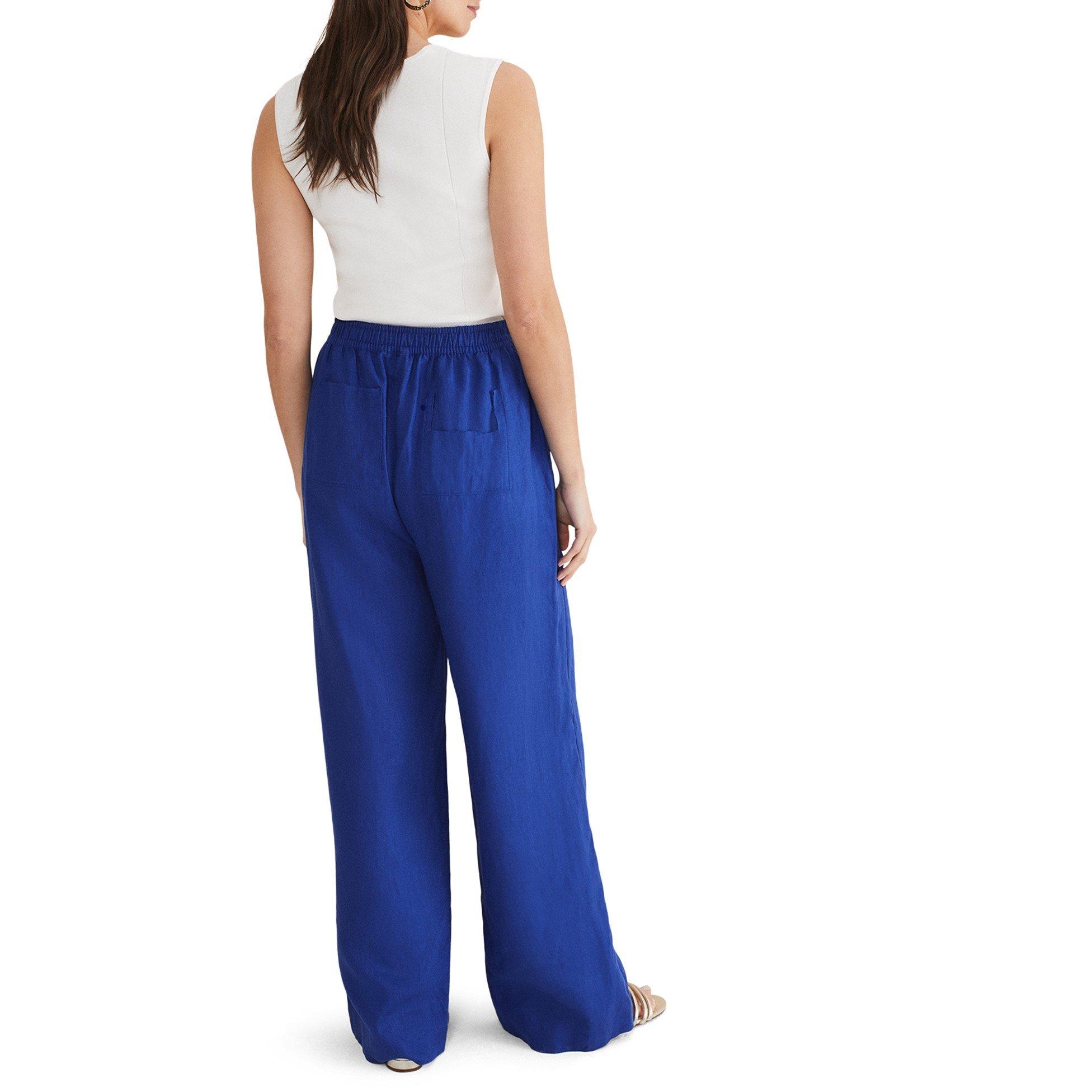 Cobalt - Phase Eight - Lolita Drawstring Linen Trouser - 3