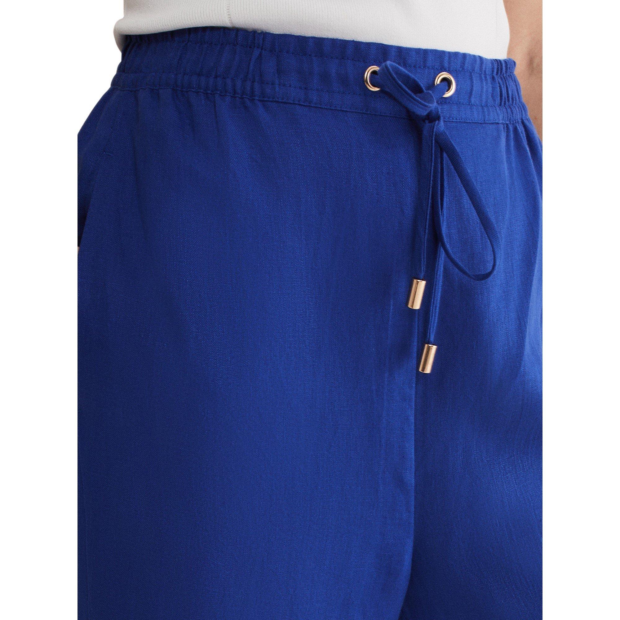Cobalt - Phase Eight - Lolita Drawstring Linen Trouser - 4