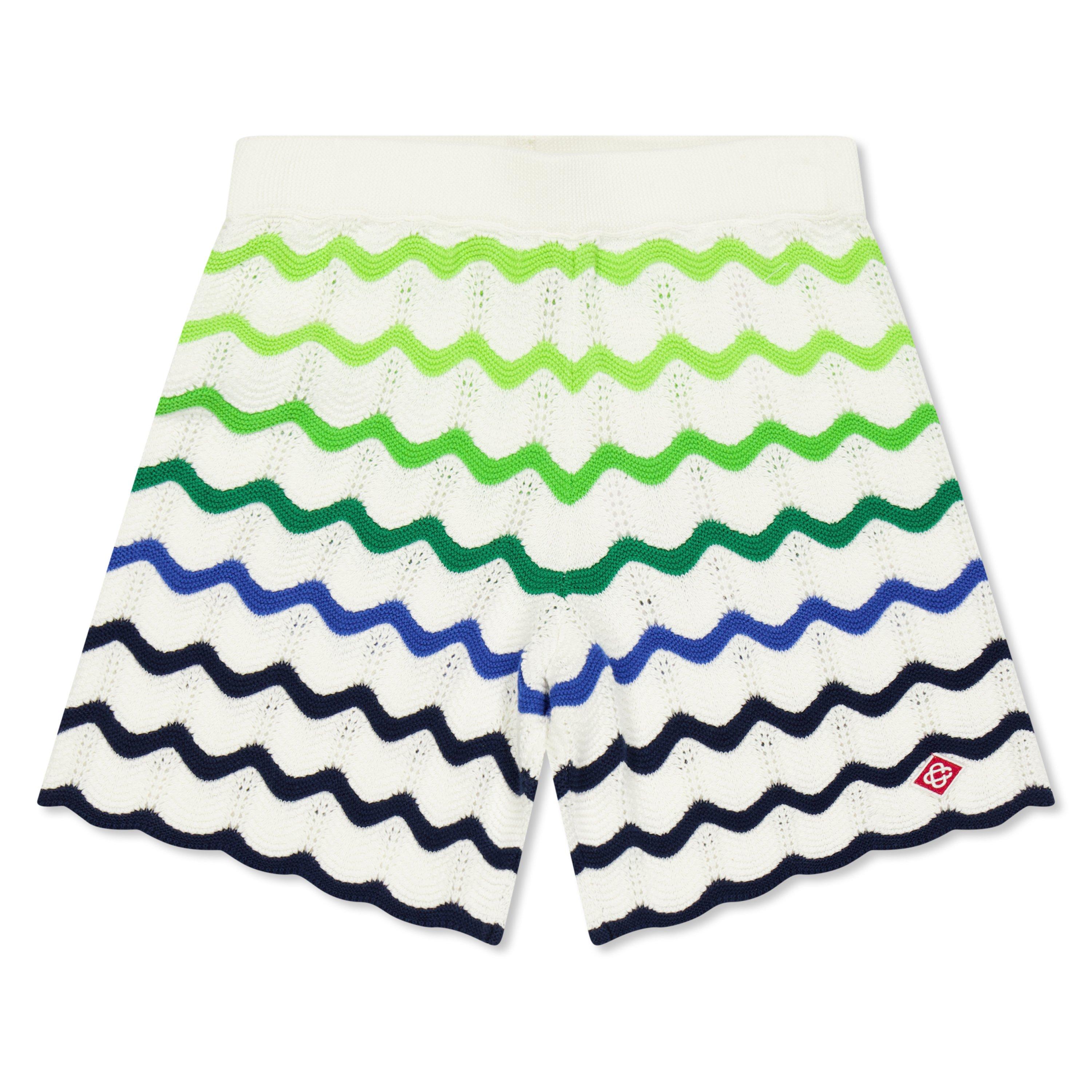 Casablanca Kids' Wave Knitted Shorts - Size 11-12Y