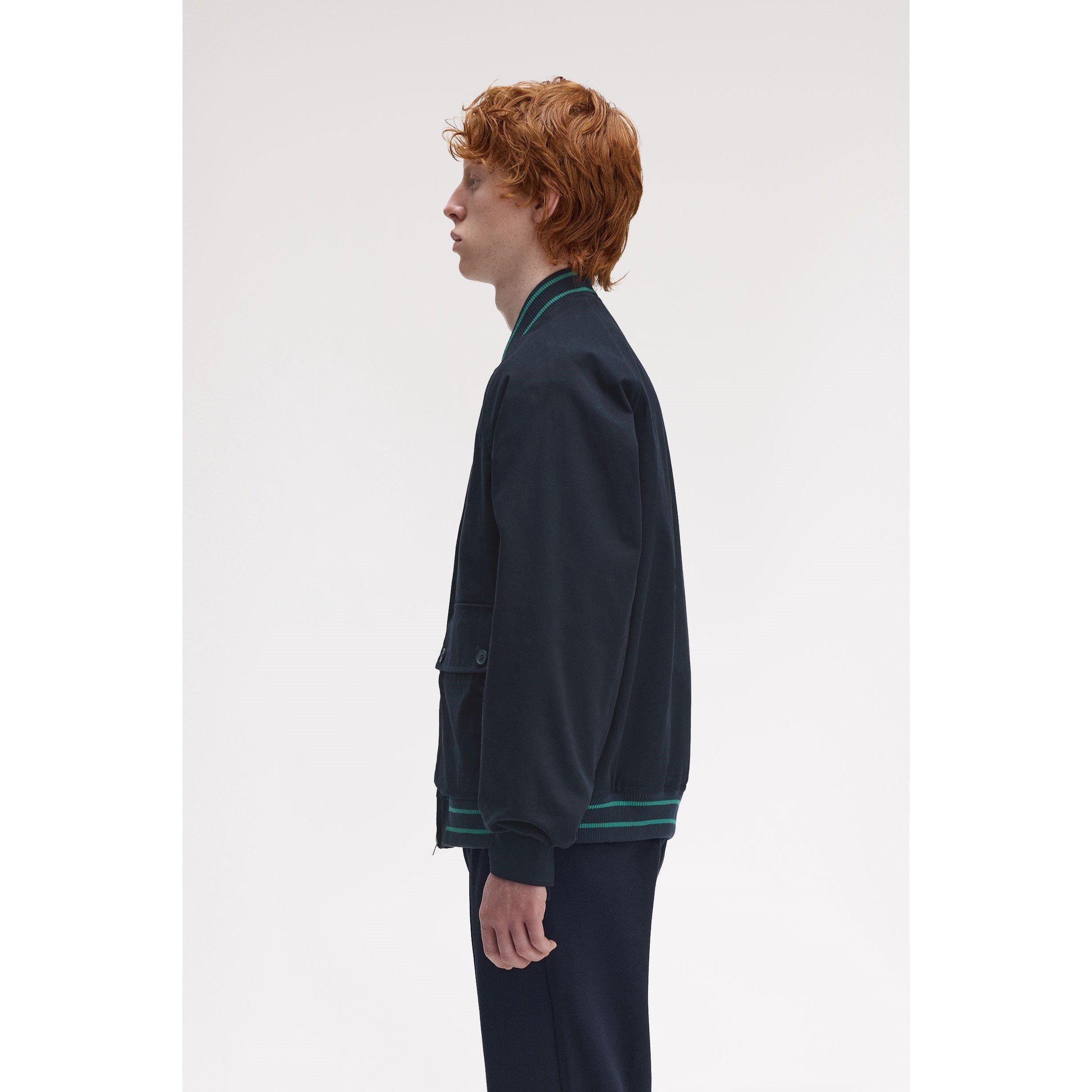 Navy 608 - Fred Perry - Men's Laurel Emblem Bomber Jacket - 4