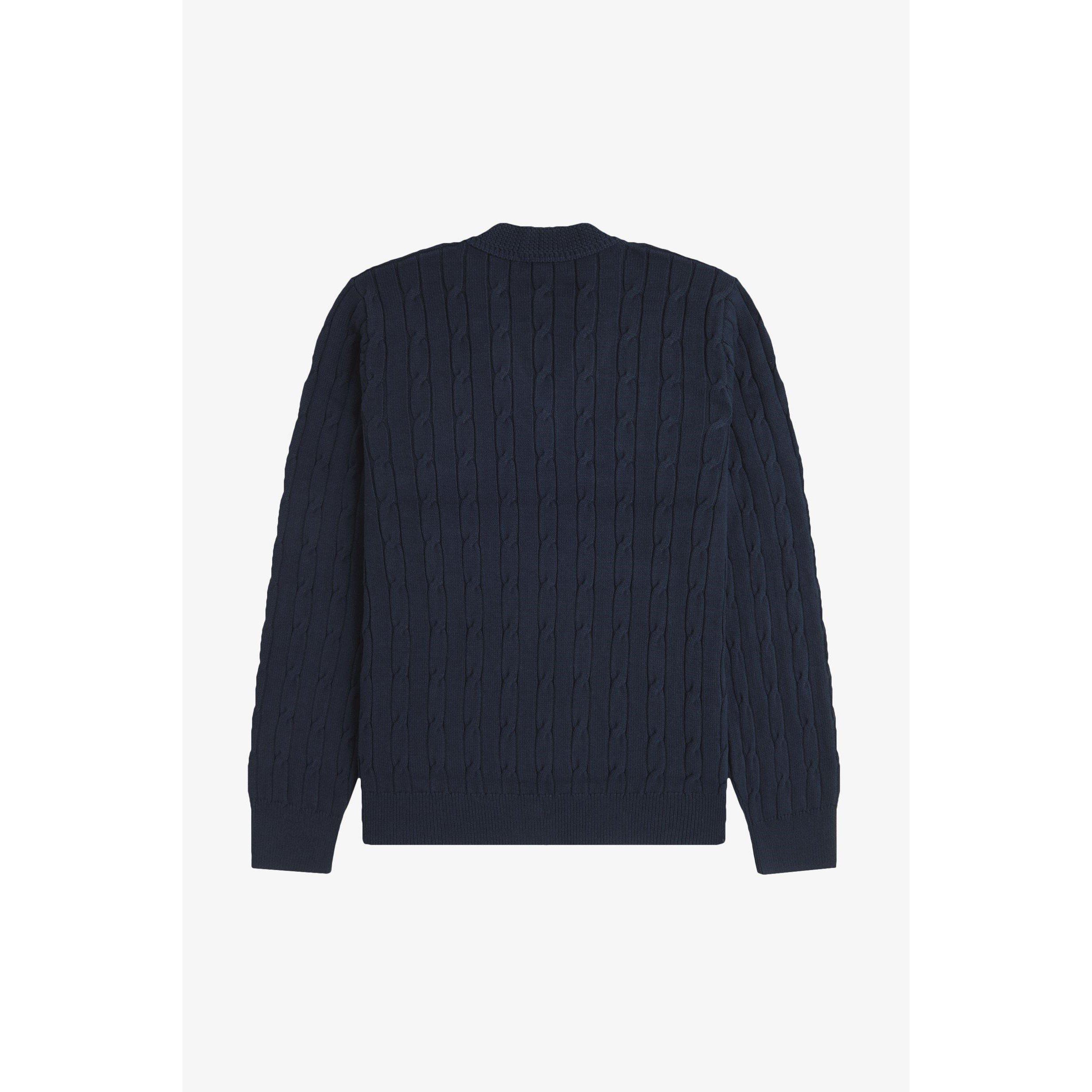 Navy 608 - Fred Perry - Men's Badge Crew Neck Jumper - 2