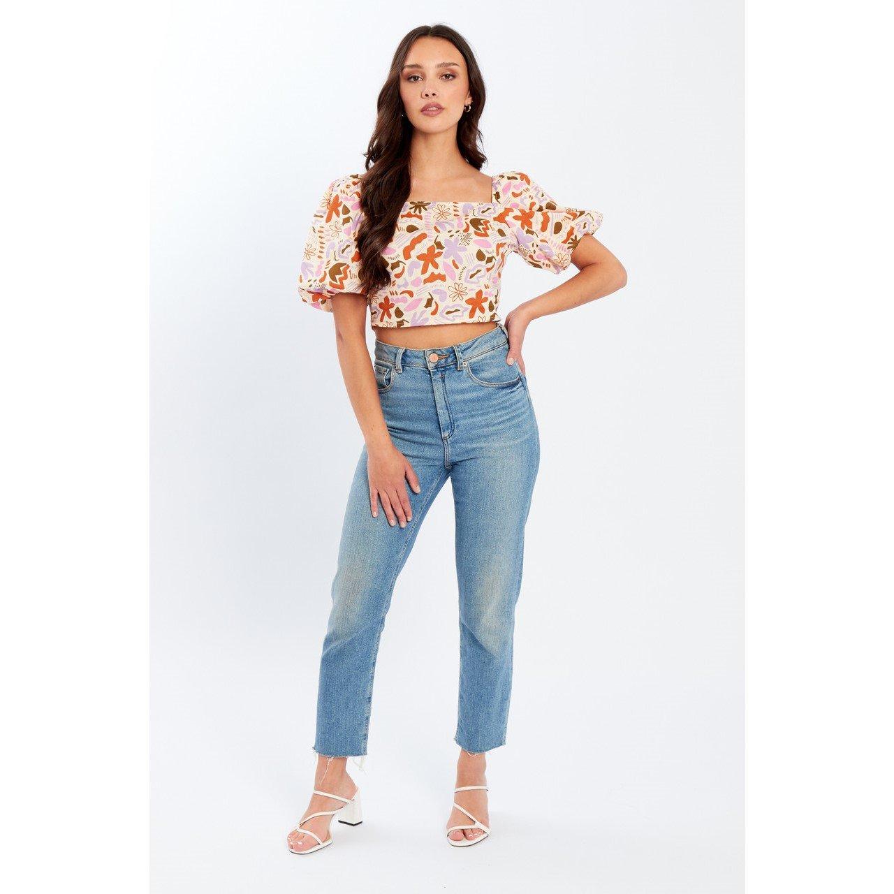 Influence Puff Sleeve Crop Top