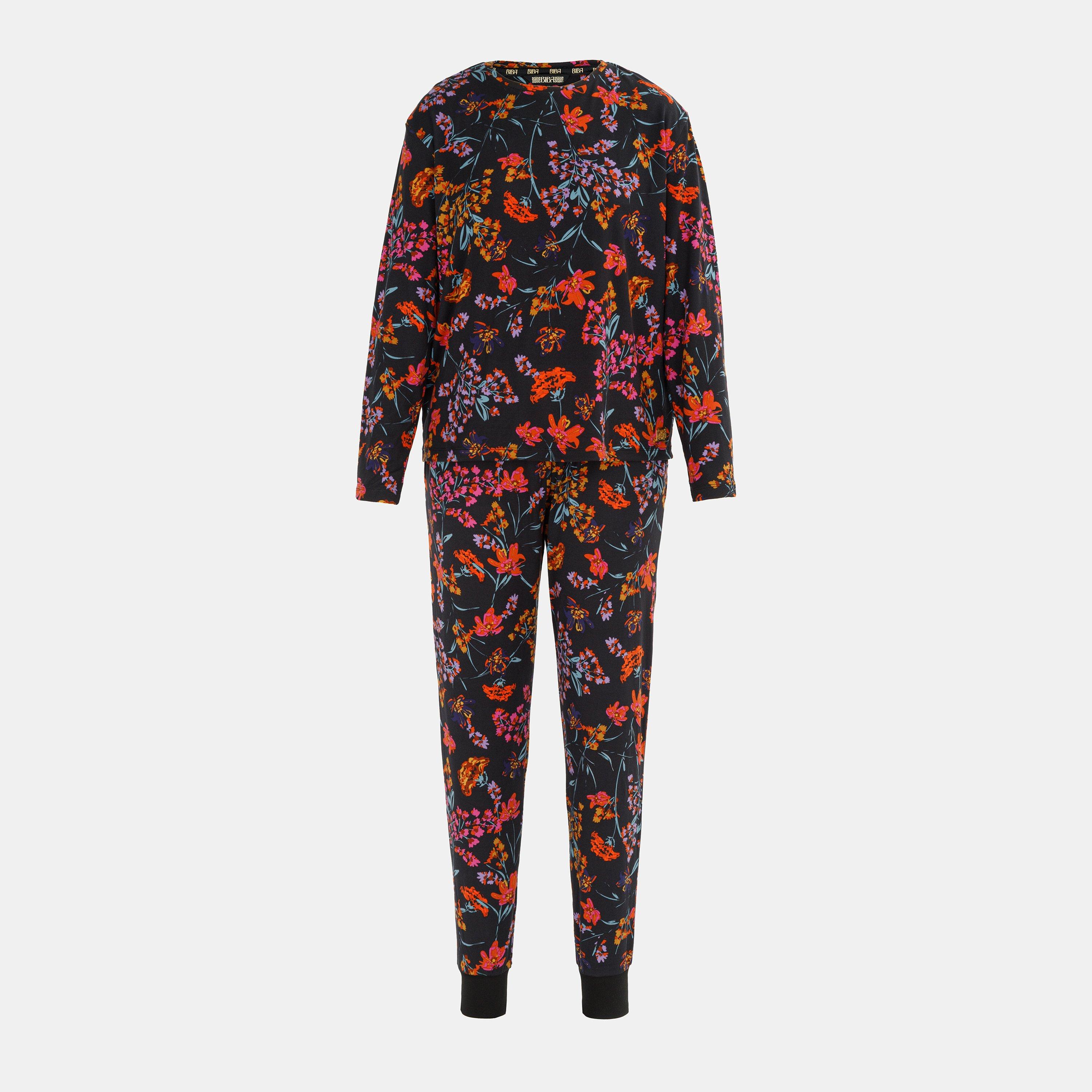Biba Women's Jersey Pyjama Long Sleeve Top - Floral - 12 (M)