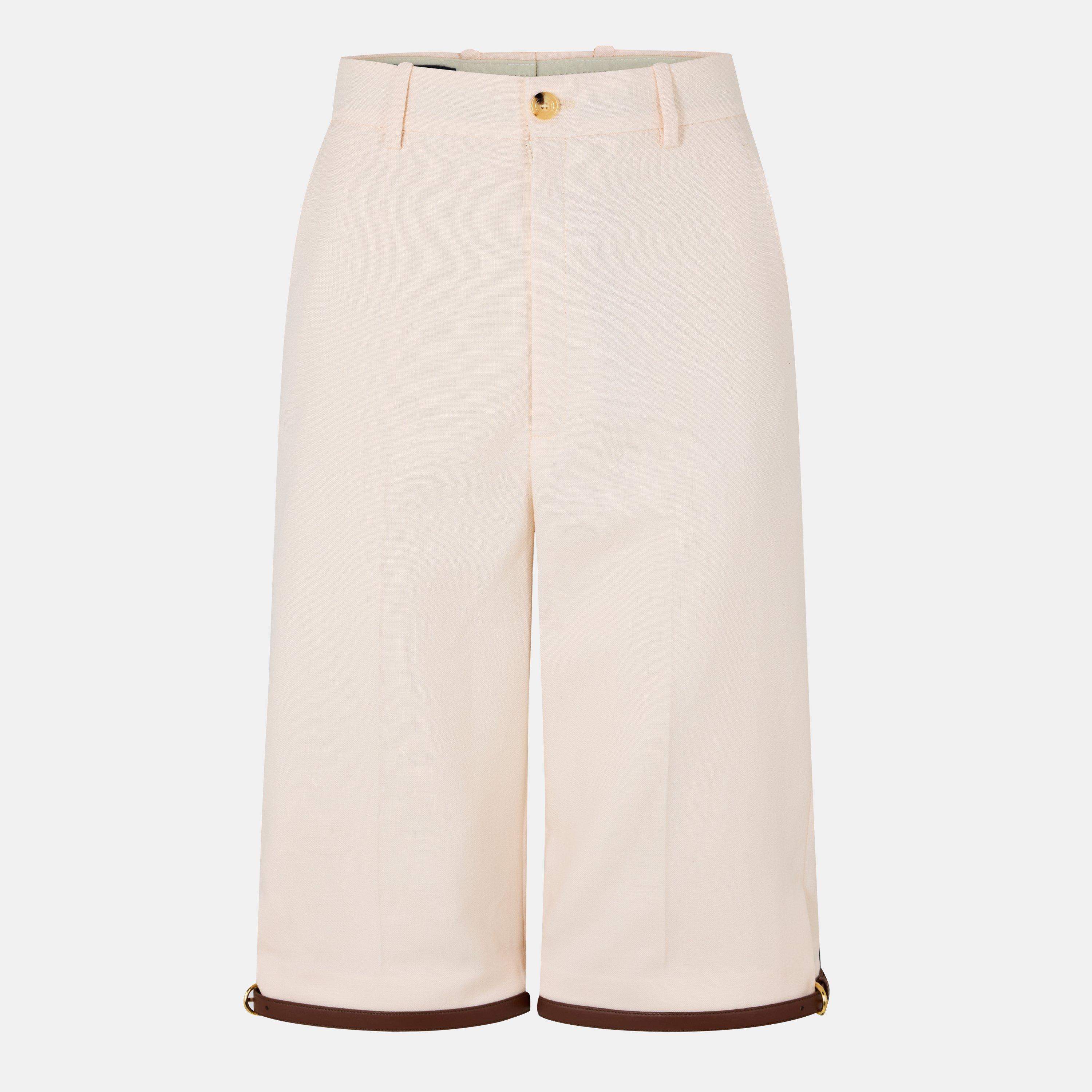 Wht Magnolia/Mx - Gucci - Women's Chino Shorts - 1