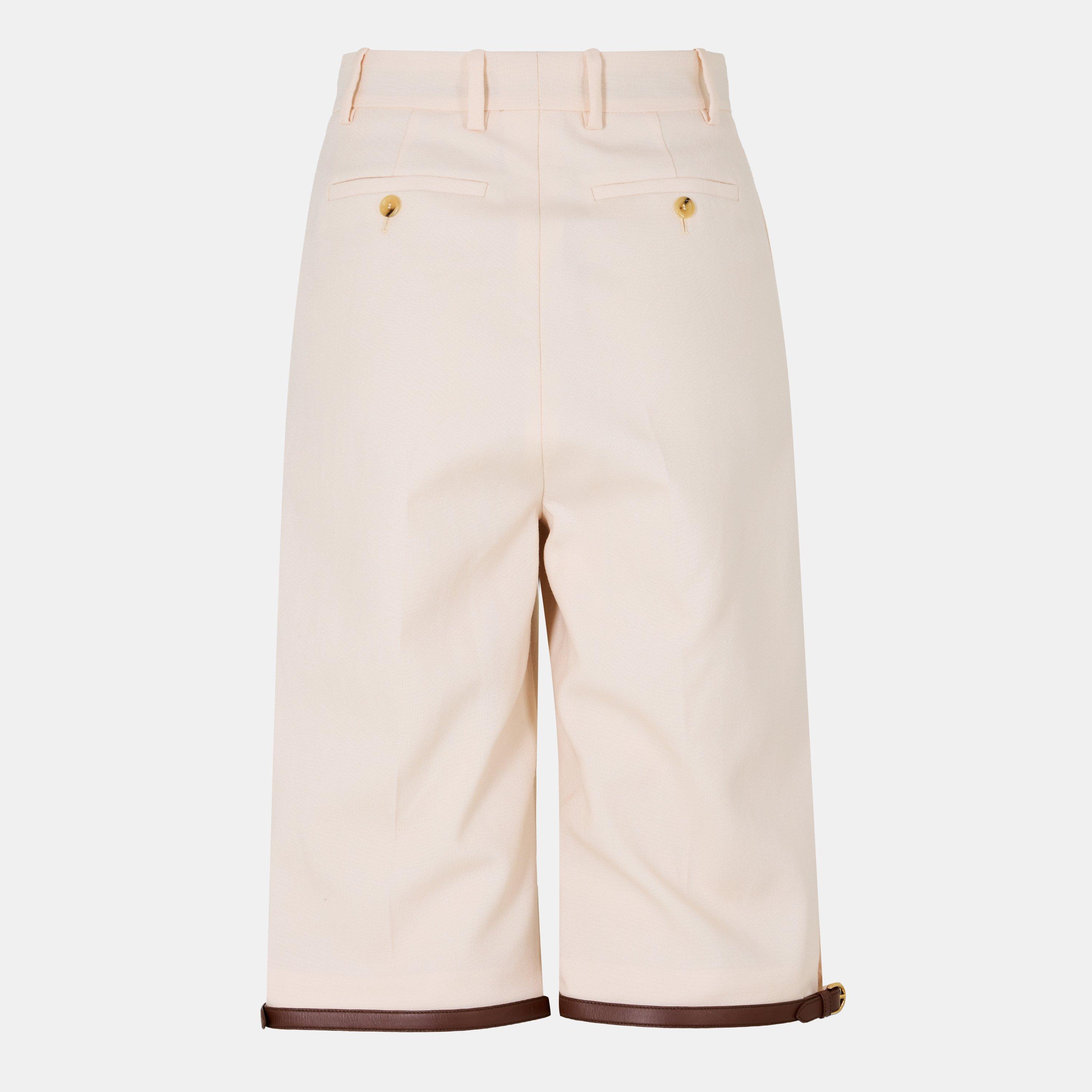 Wht Magnolia/Mx - Gucci - Women's Chino Shorts - 2