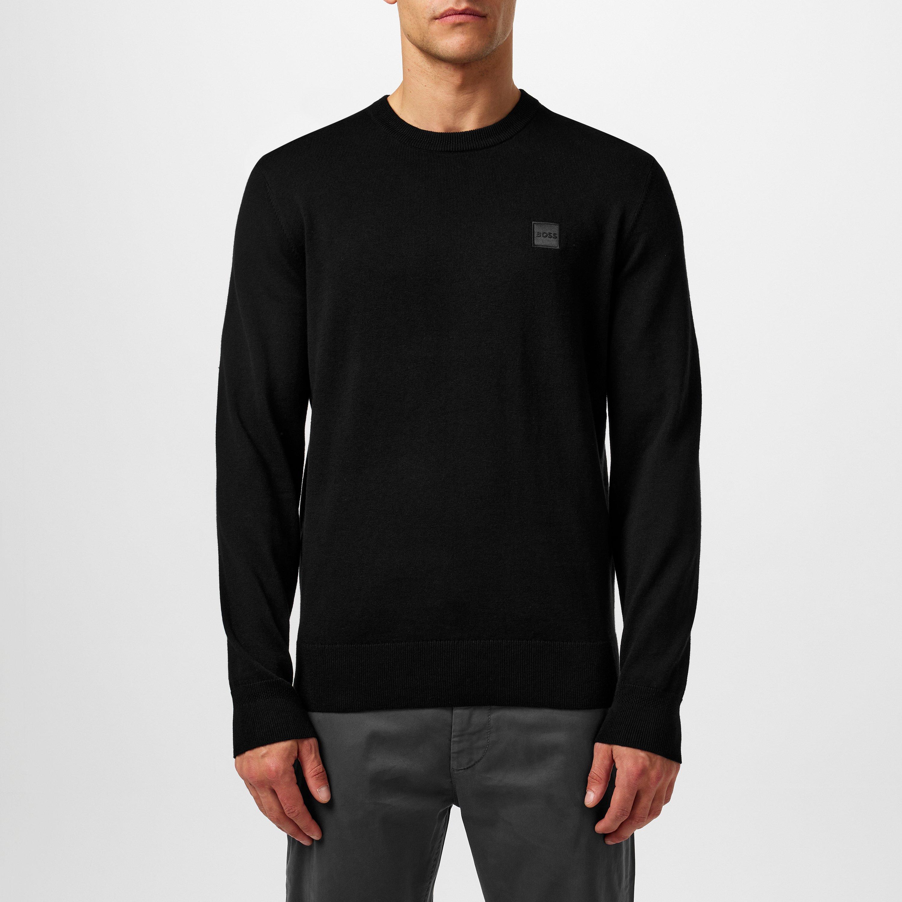 Black 001 - Boss - Men's Kanovano Crew-neck Jumper - 3