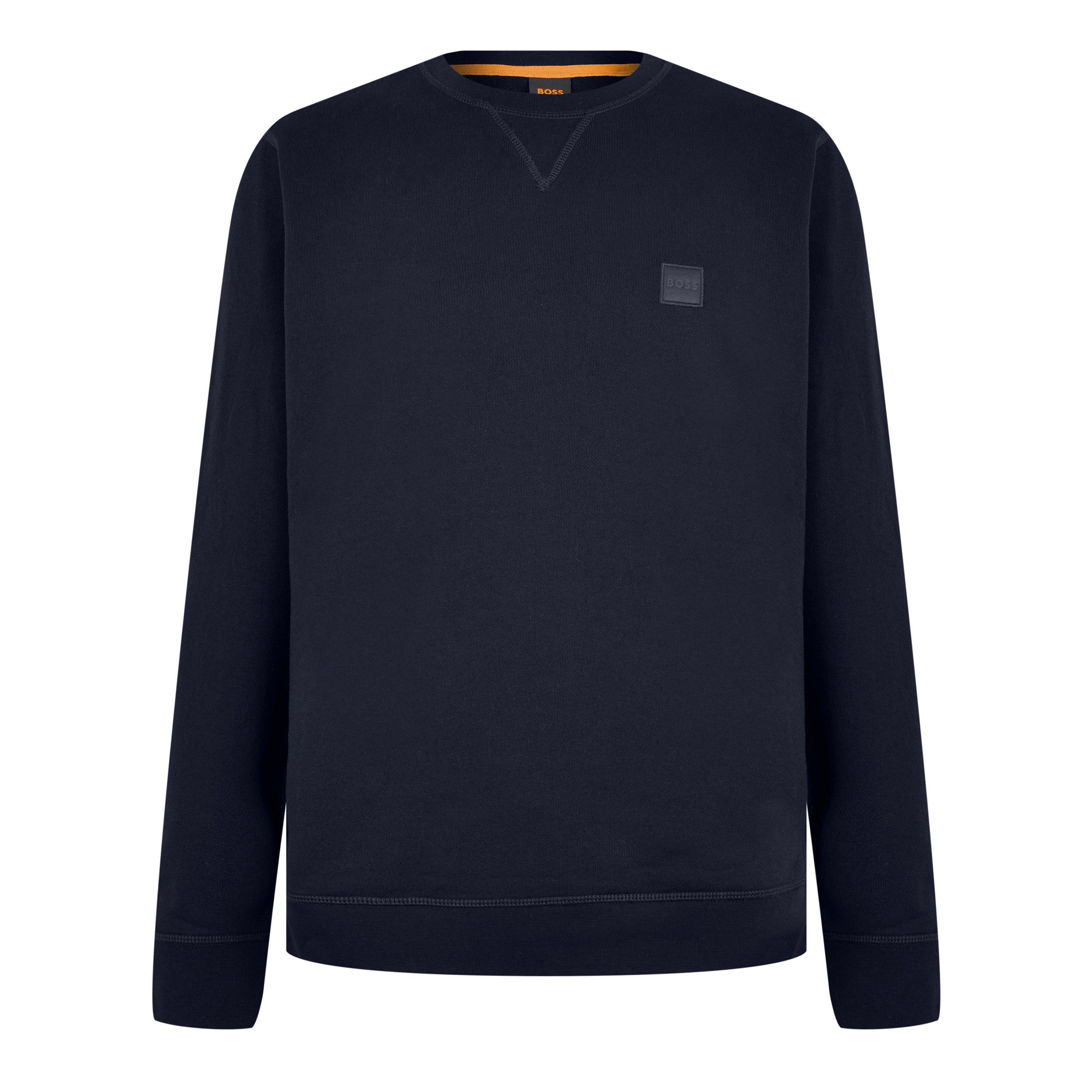 Dark Blue 404 - Boss - Mens BOSS ORANGE Long Sleeve Crew Neck Jumper (Kanovano) - 7