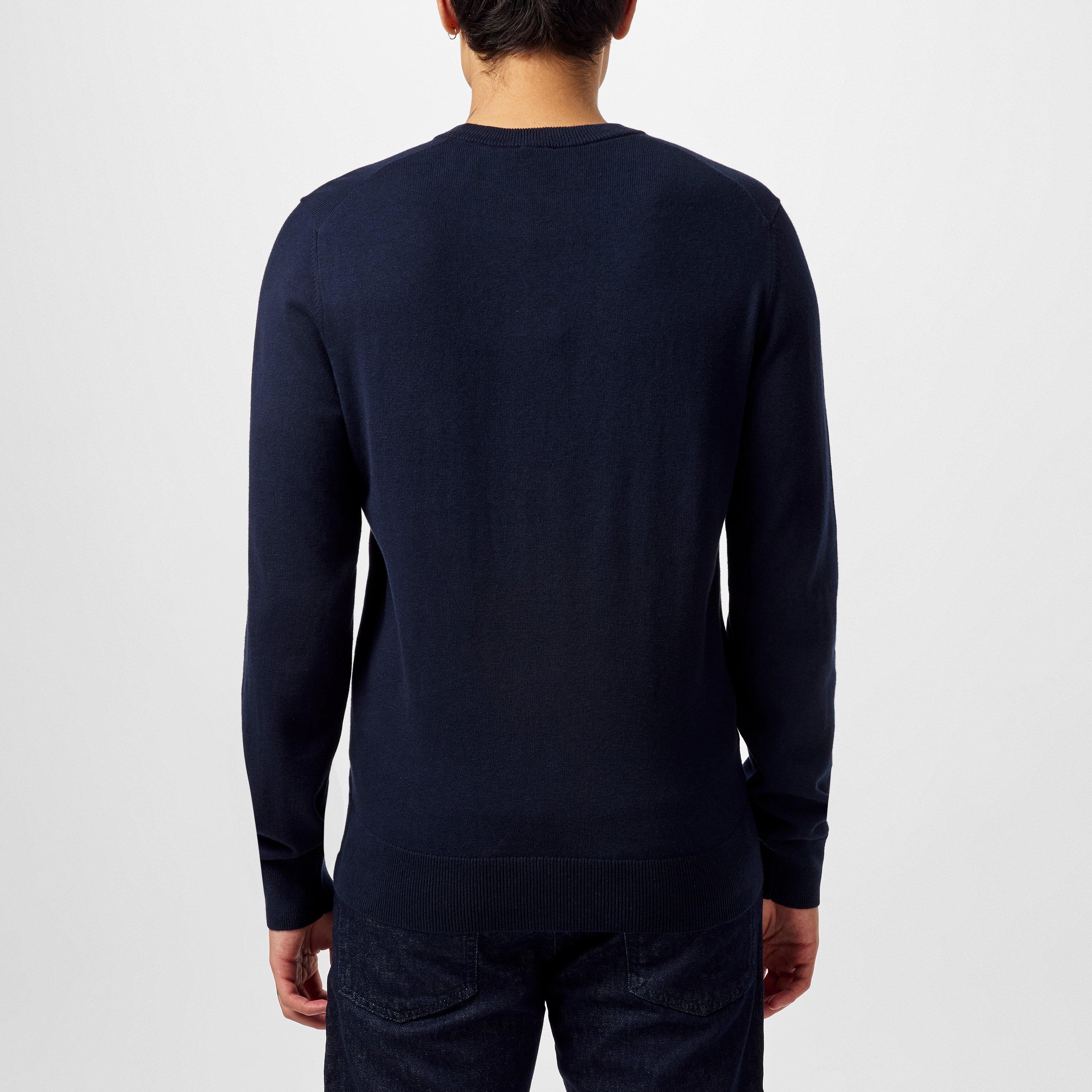 Dark Blue 404 - Boss - Mens BOSS ORANGE Long Sleeve Crew Neck Jumper (Kanovano) - 4