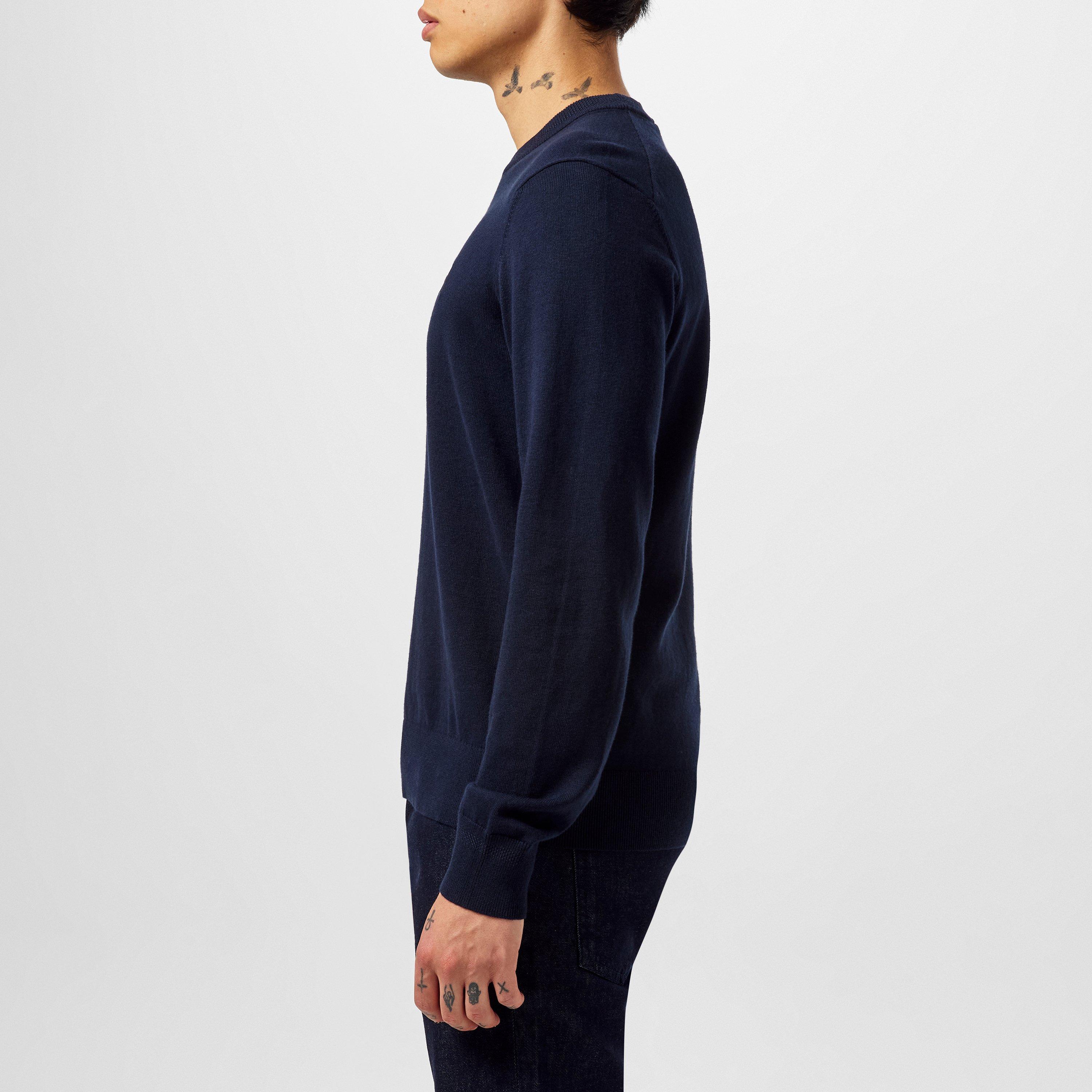 Dark Blue 404 - Boss - Mens BOSS ORANGE Long Sleeve Crew Neck Jumper (Kanovano) - 5