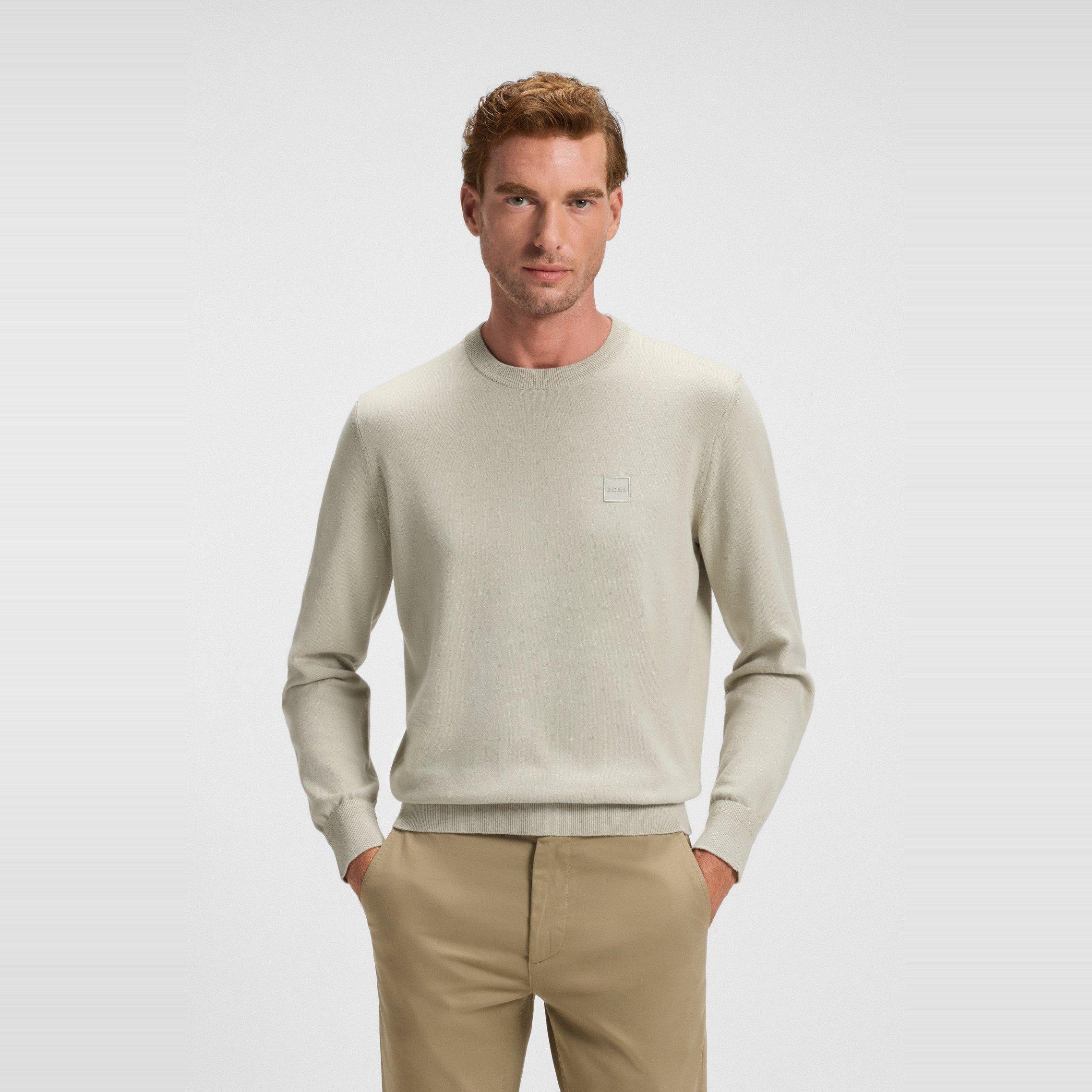 Beige Chiaro 271 - Boss - Mens BOSS ORANGE Long Sleeve Crew Neck Jumper (Kanovano) - 2
