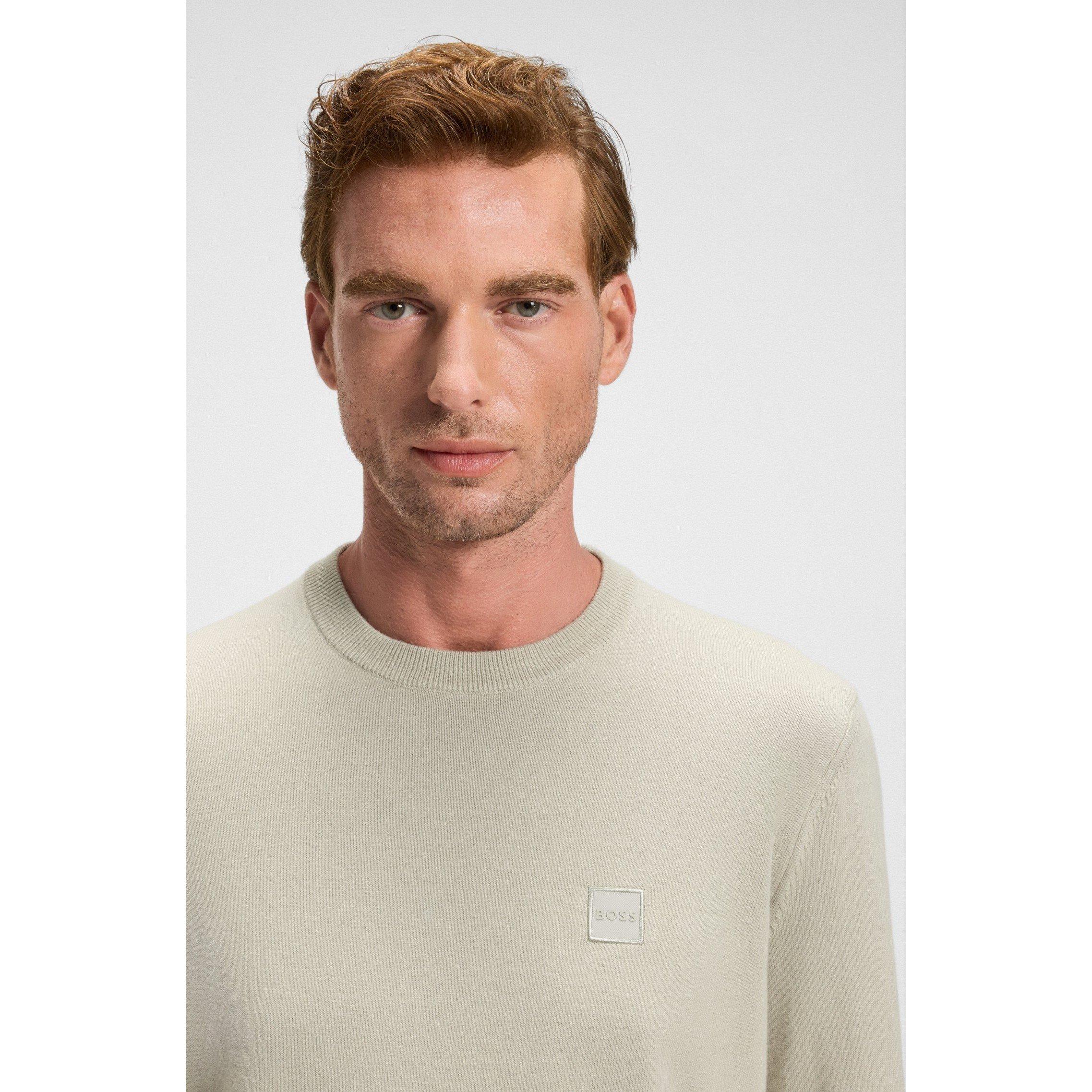 Beige Chiaro 271 - Boss - Mens BOSS ORANGE Long Sleeve Crew Neck Jumper (Kanovano) - 4