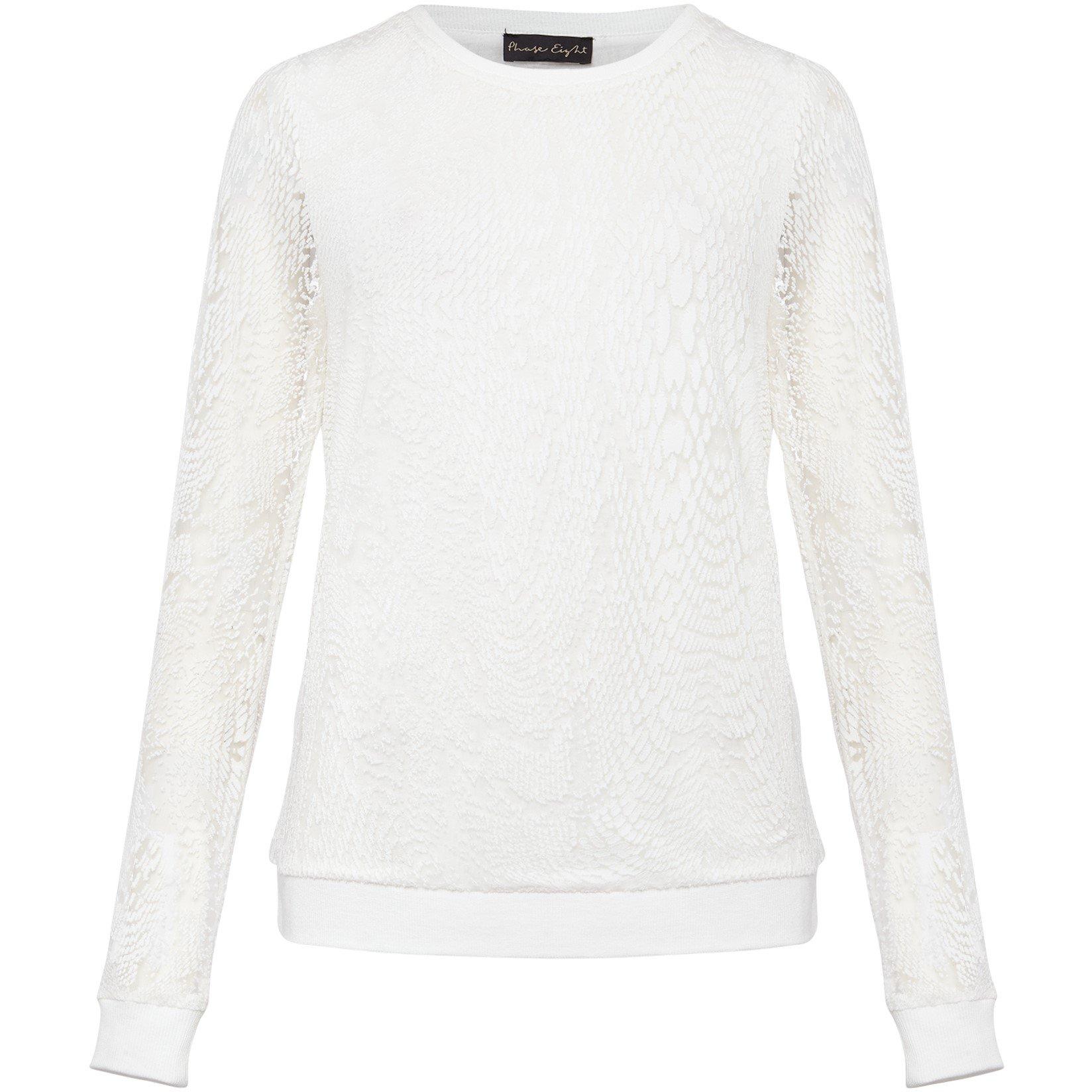 Phase Eight Women's Sakuro Burnout Top - Ivory - 16