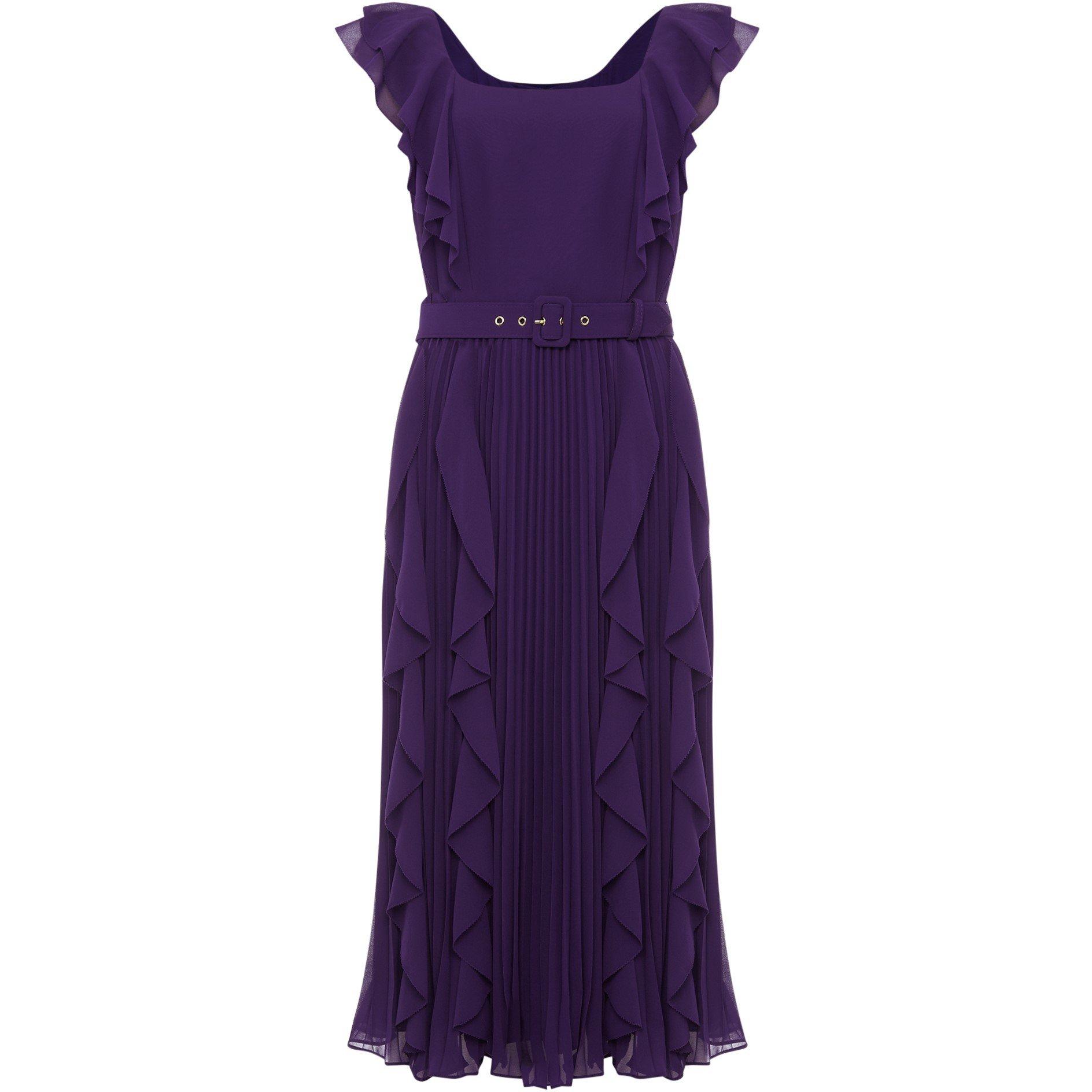 Phase Eight Women's Bailey Pleated Dress - Violet - 6