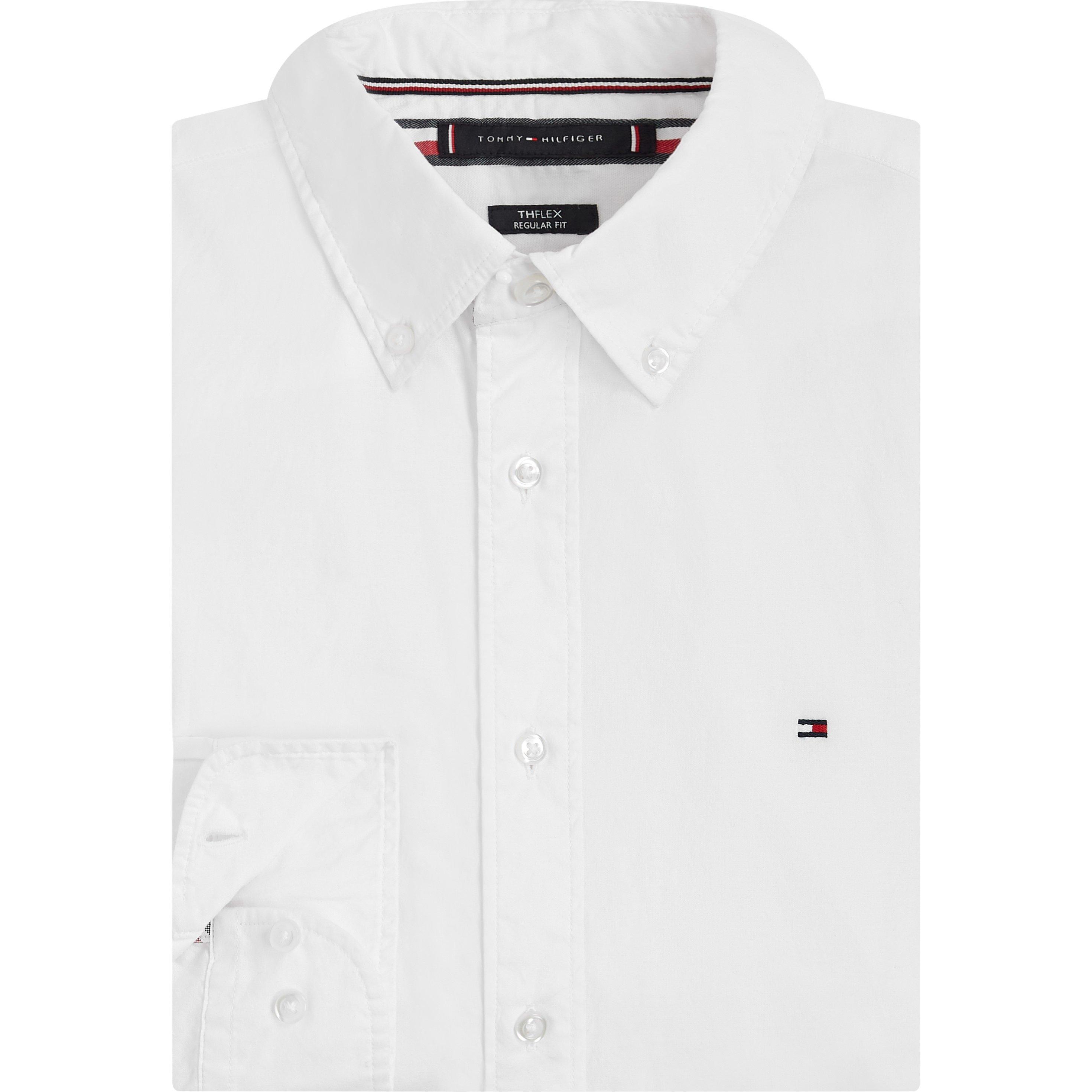 Witte YBR - Tommy Hilfiger - Core Flex Long Sleeve Poplin Shirt - 11