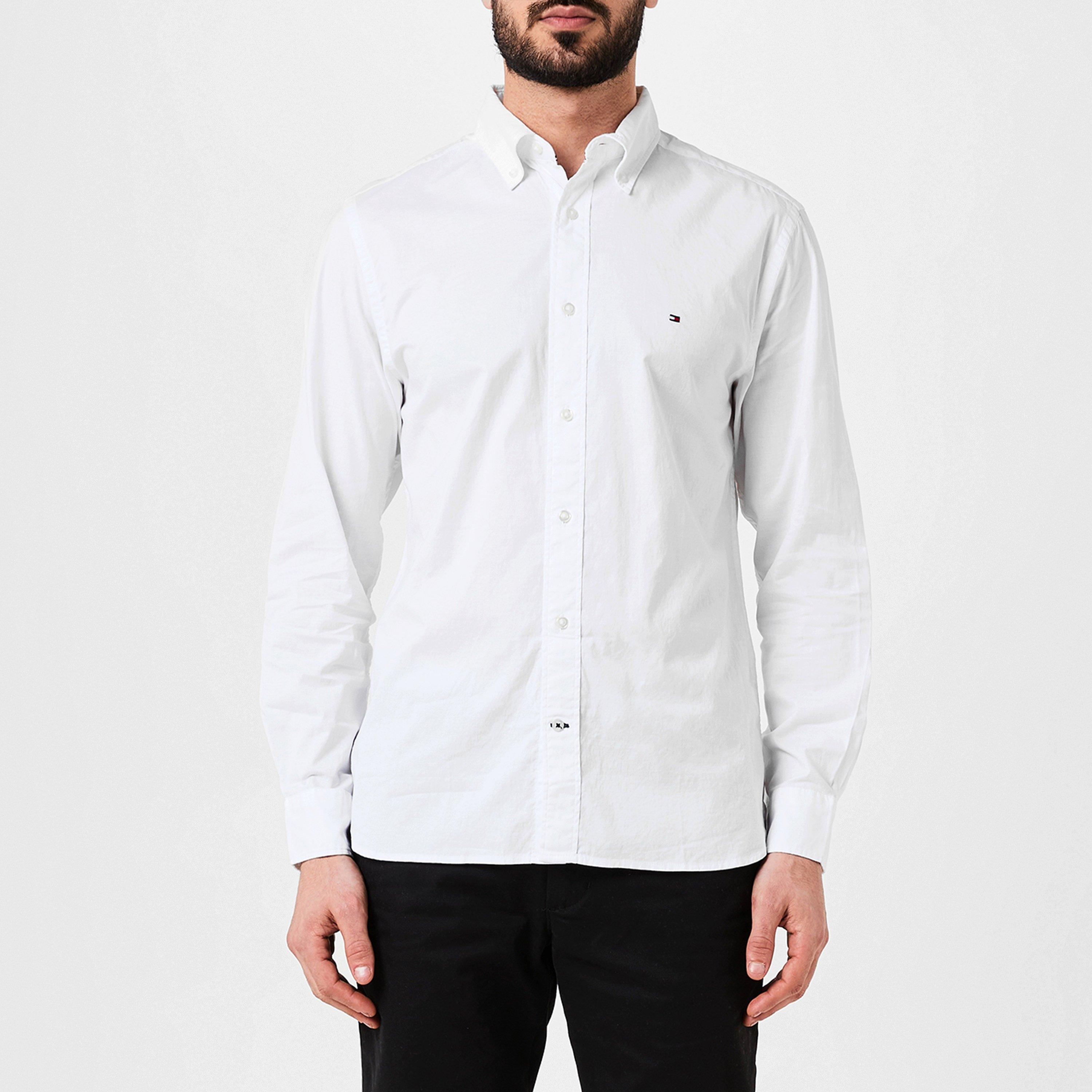 Witte YBR - Tommy Hilfiger - Core Flex Long Sleeve Poplin Shirt - 3