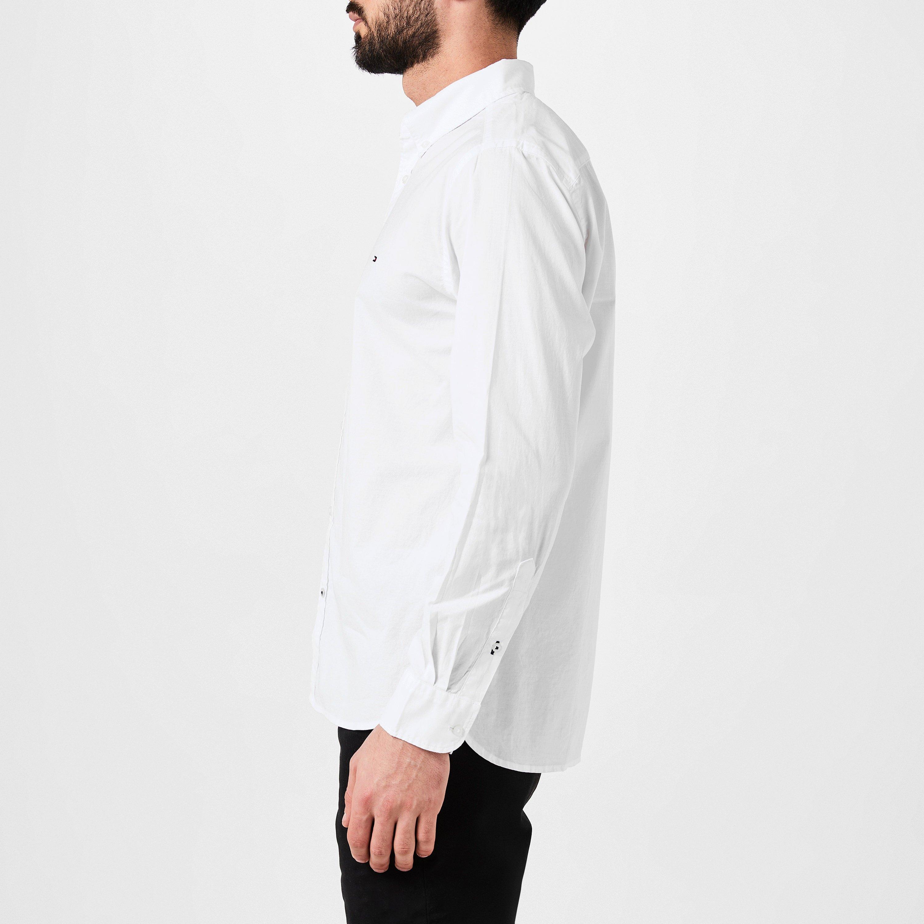 Witte YBR - Tommy Hilfiger - Core Flex Long Sleeve Poplin Shirt - 5