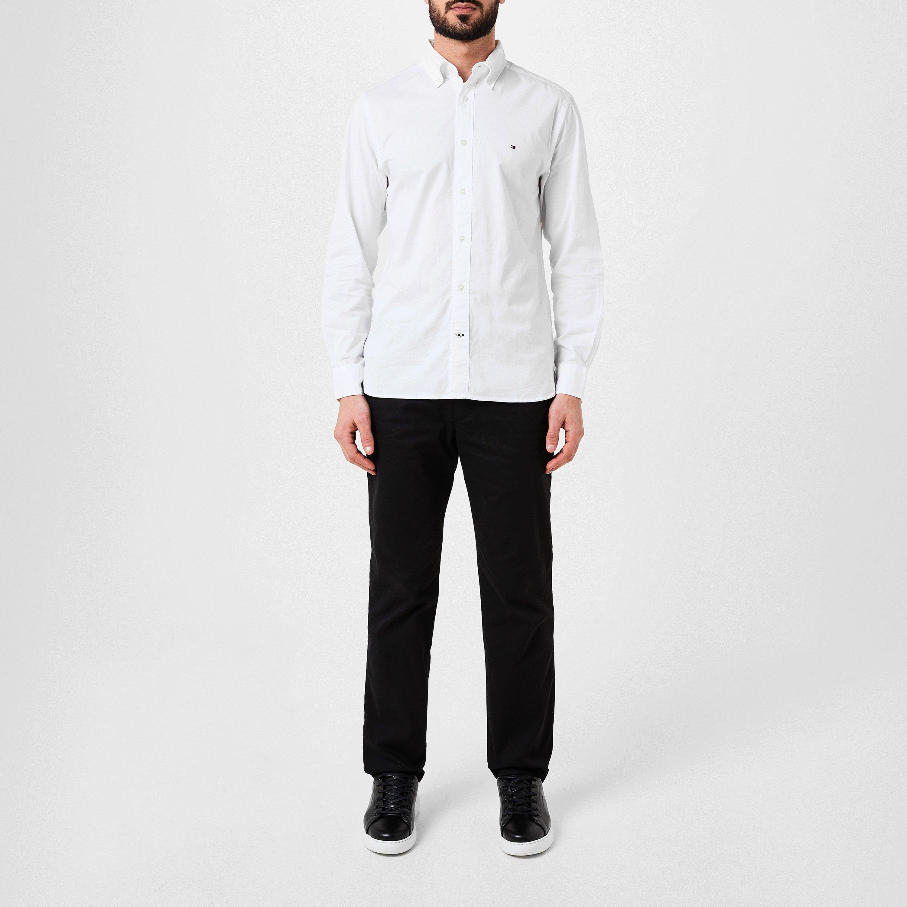 Witte YBR - Tommy Hilfiger - Core Flex Long Sleeve Poplin Shirt - 7