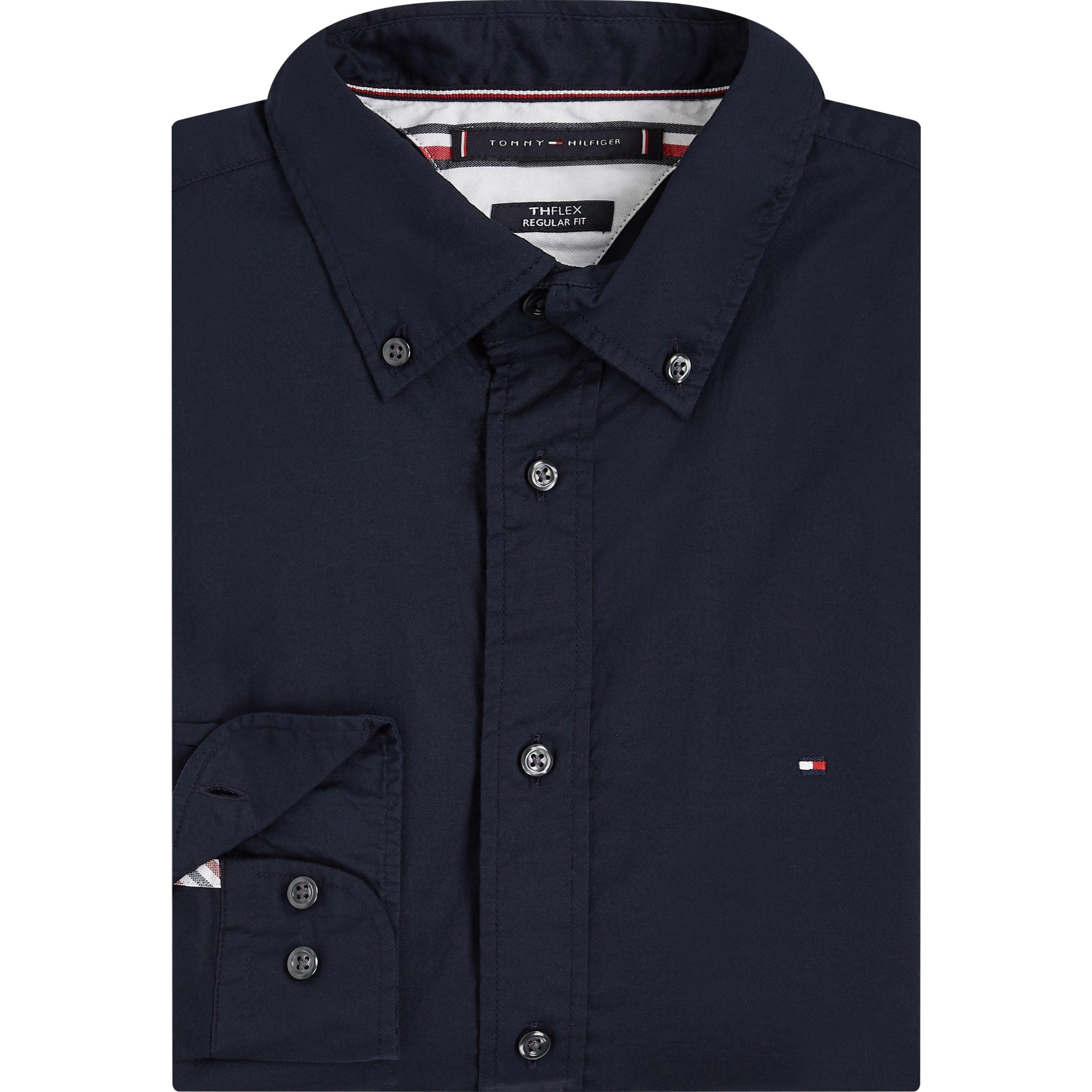 Desert Sky DW5 - Tommy Hilfiger - Core Flex Long Sleeve Poplin Shirt - 3