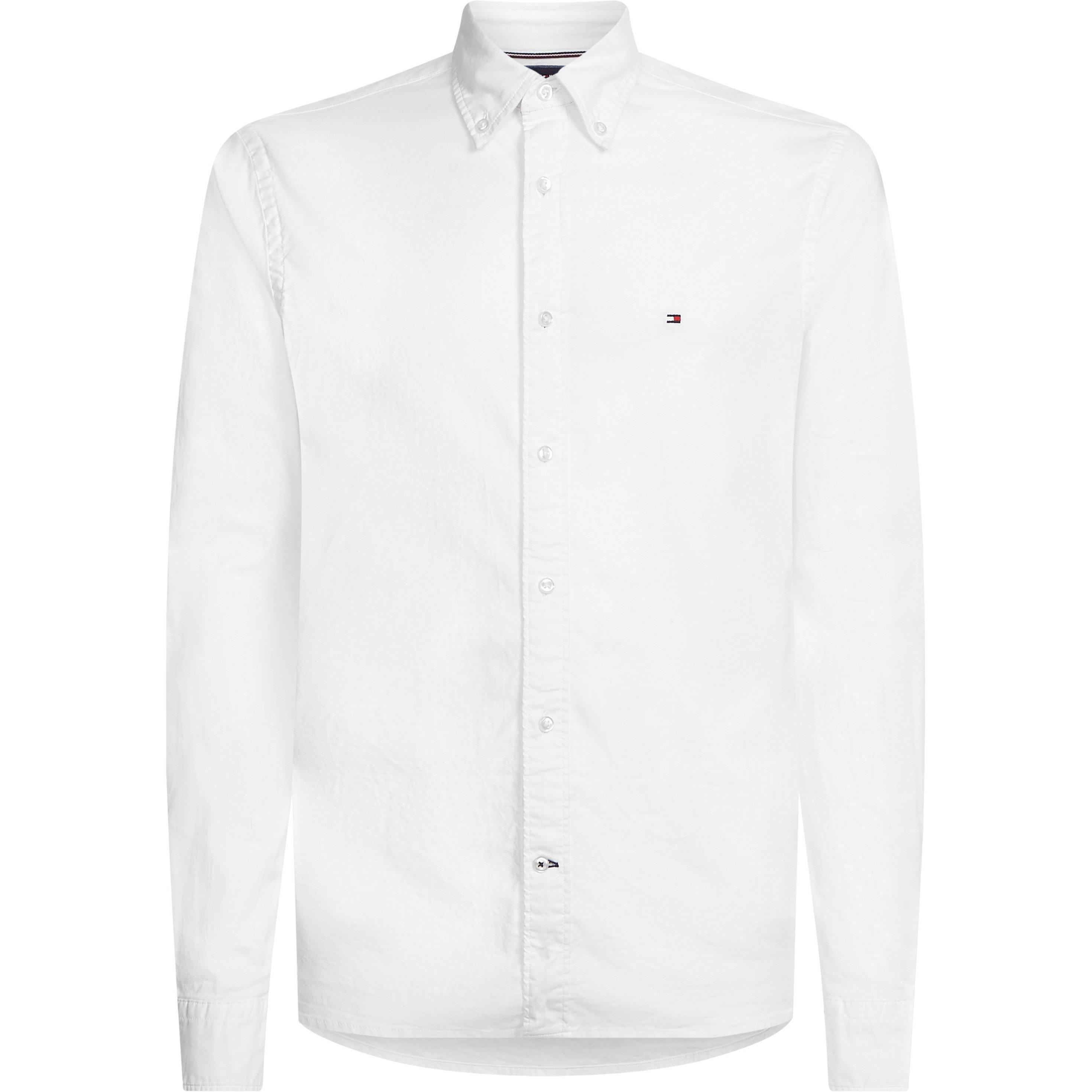 Tommy Hilfiger Men's Core 1985 Long Sleeve Oxford Shirt - White Ybr - M