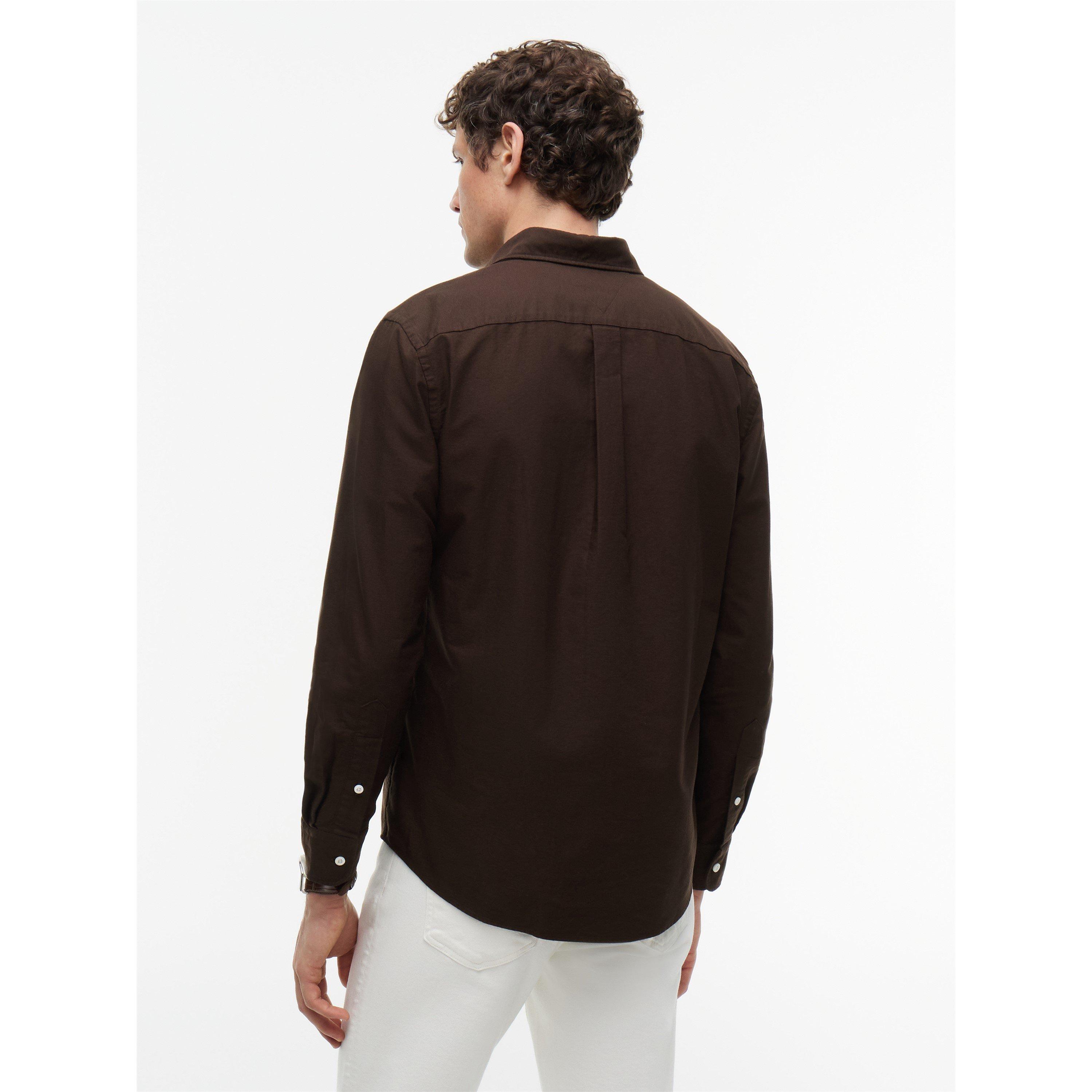 Dark Coffee - Tommy Hilfiger - Core 1985 Long Sleeve Oxford Shirt - 5