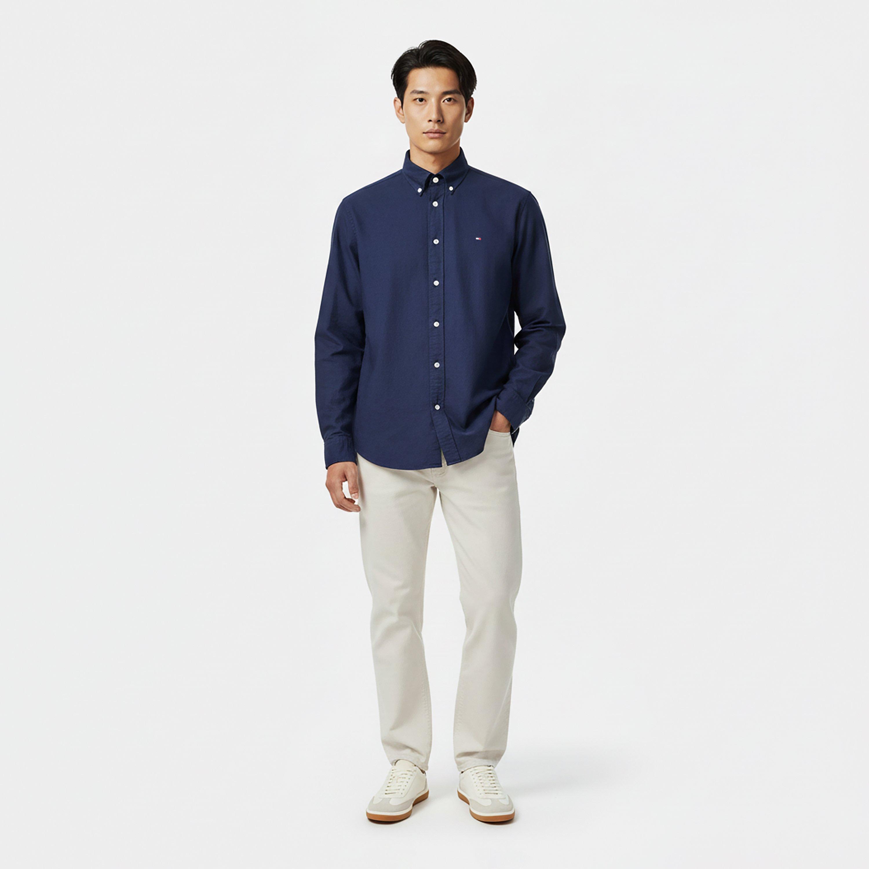 Desert Sky DW5 - Tommy Hilfiger - Core 1985 Long Sleeve Oxford Shirt - 5