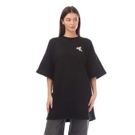 Off White Flower Arrow Snap T-Shirt Dress
