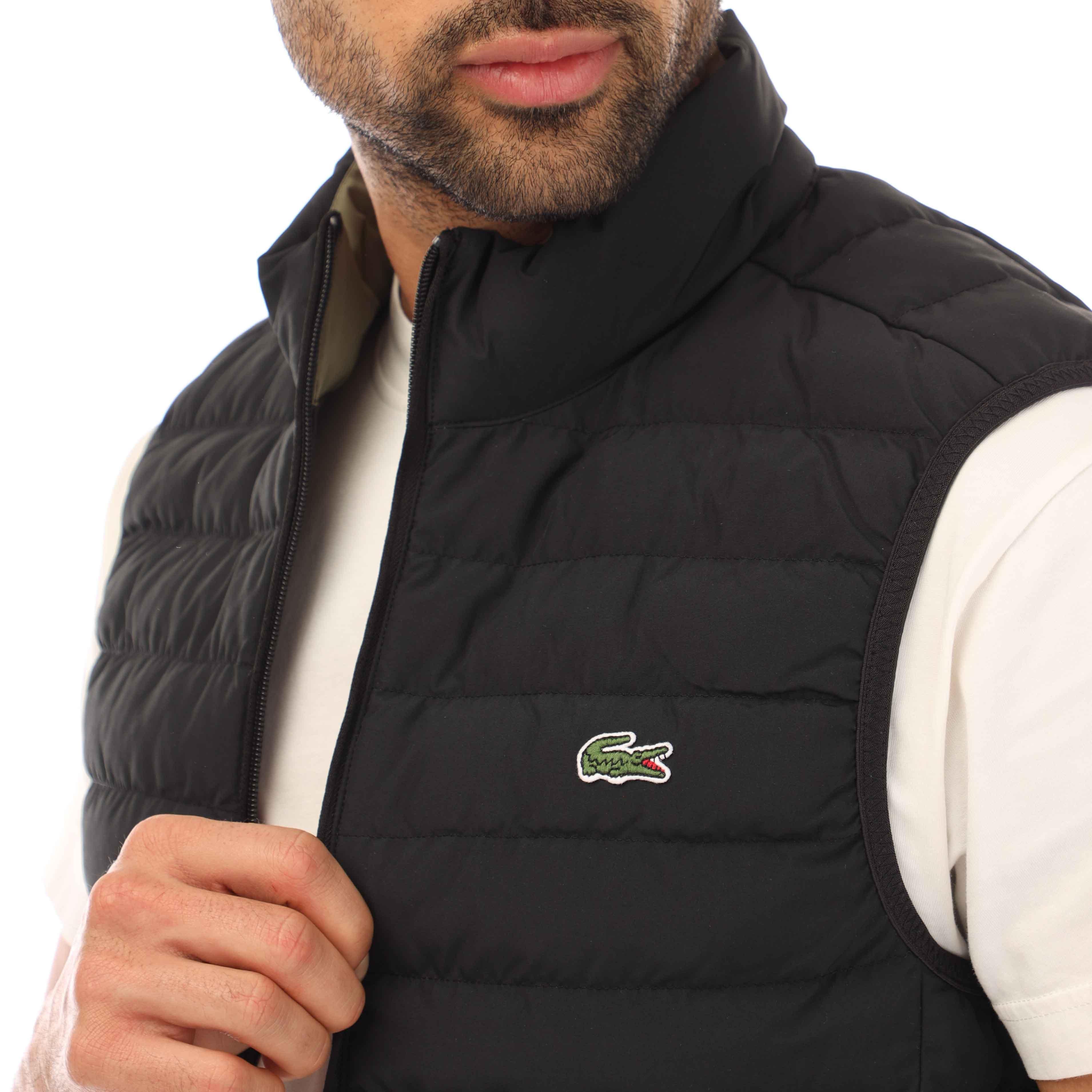 Black/Tank - Lacoste - Men's Sleeveless Gilet - 5