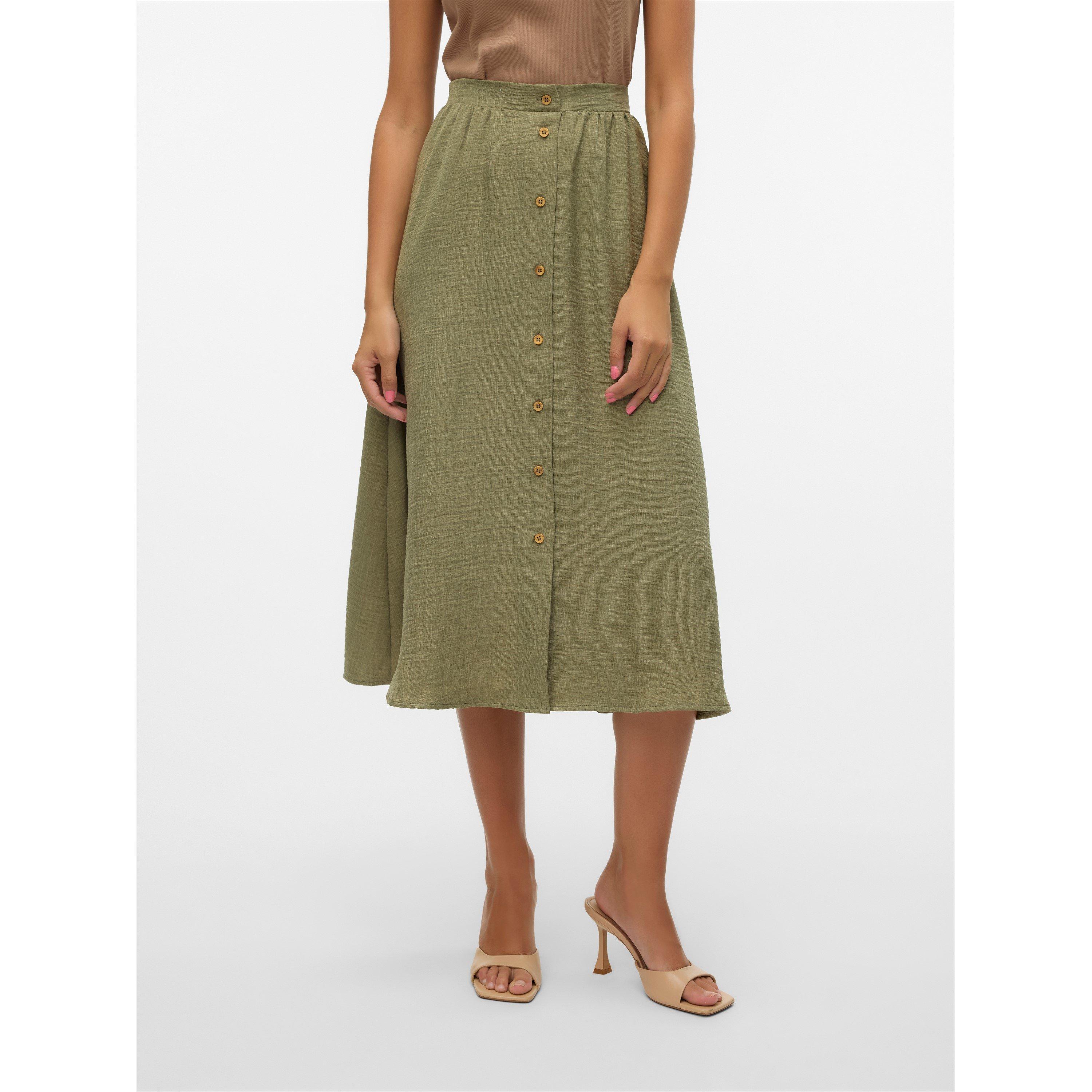 Vero Moda Women's Laney Long Midi Skirt - Laurel Wreath - 12 (M)