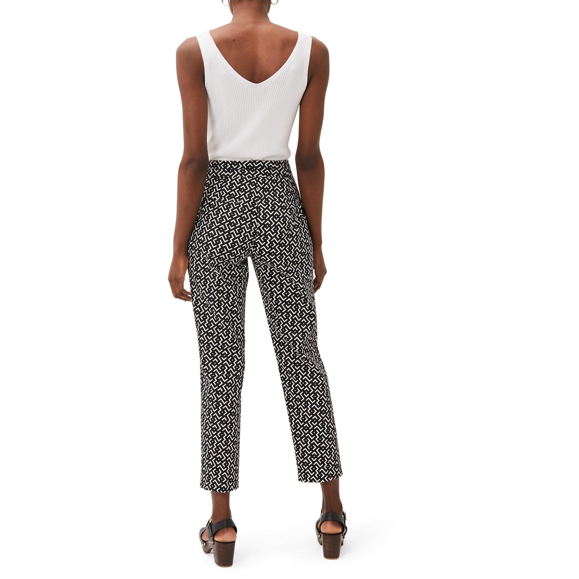 Black/White - Phase Eight - Mackenzie Geo Tapered Trouser - 3