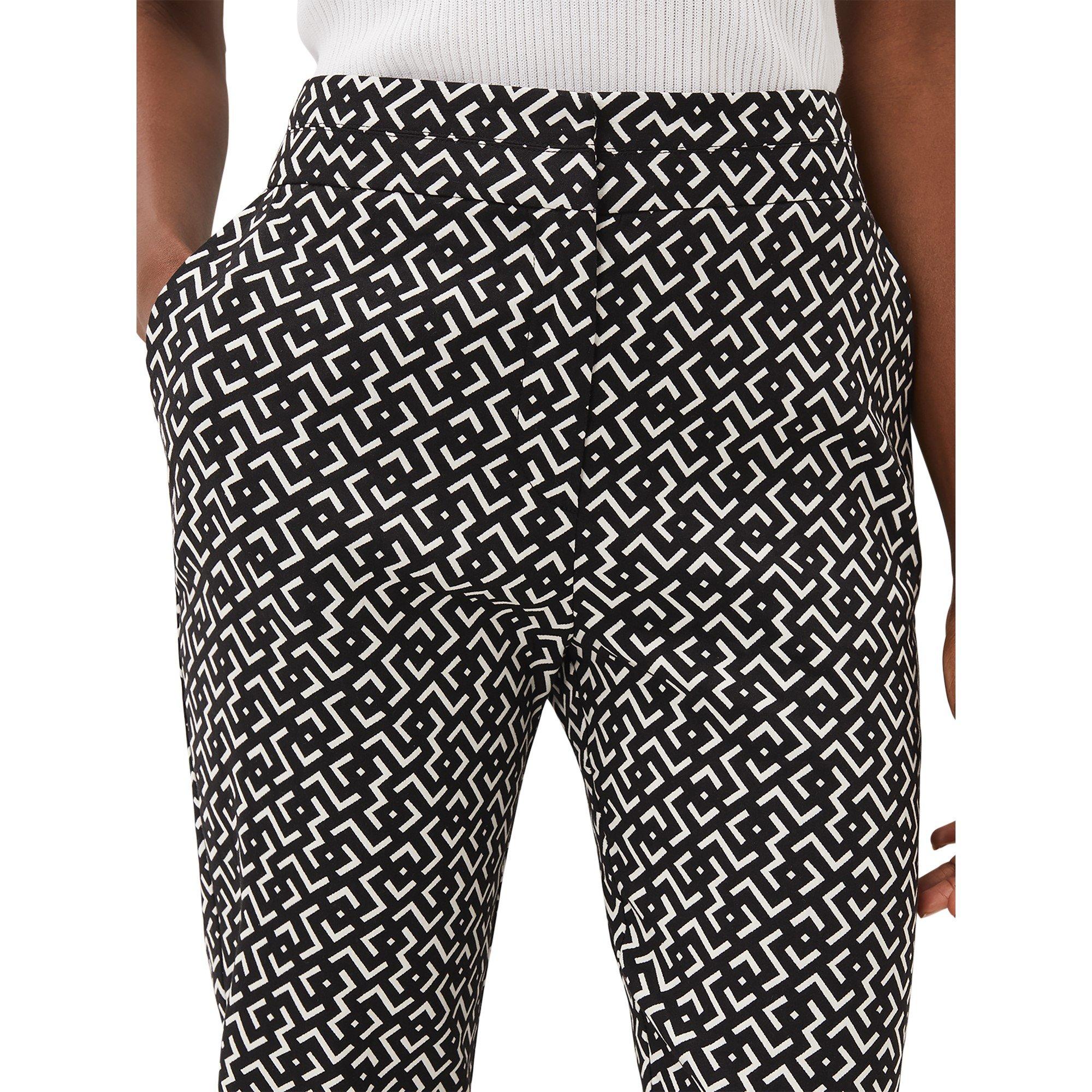 Black/White - Phase Eight - Mackenzie Geo Tapered Trouser - 4